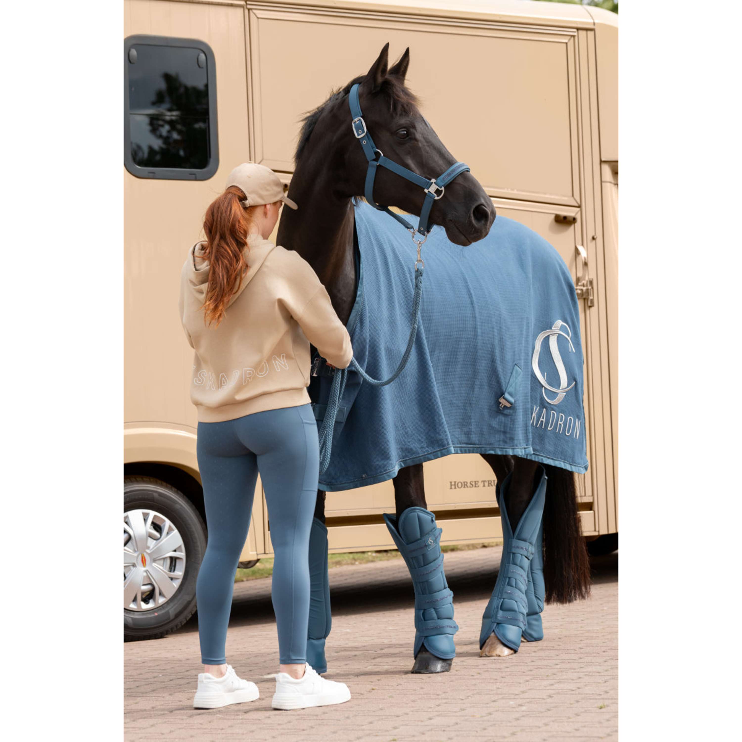 Eskadron Fleece Rug Classic Sports Wafflecotton Ocean