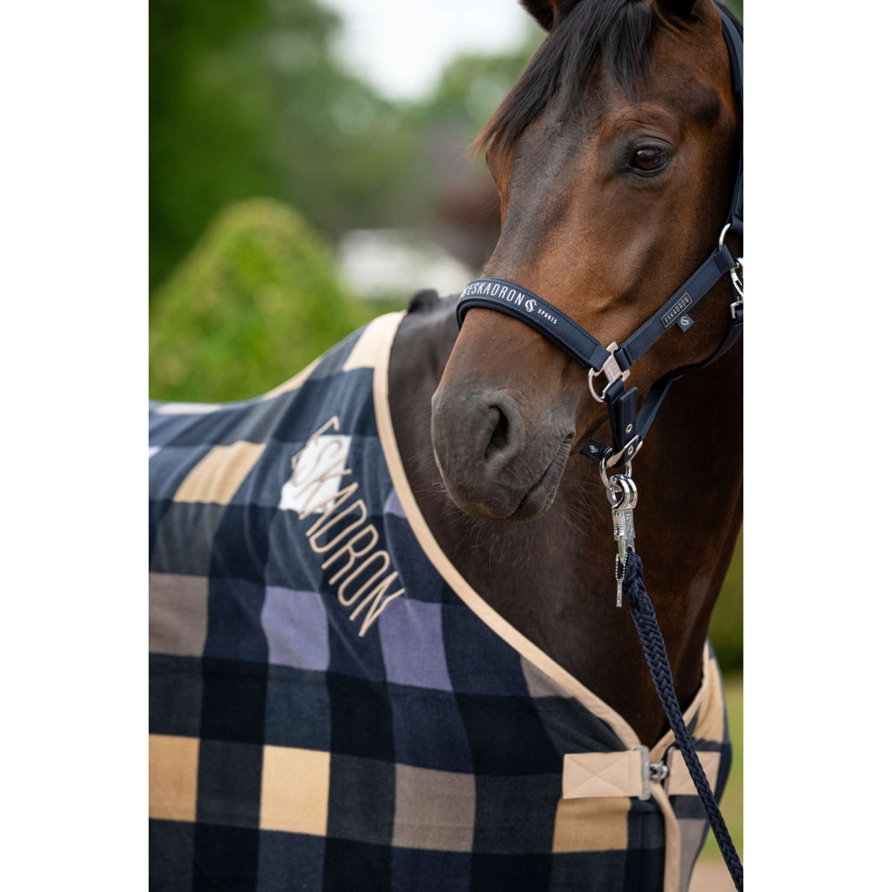 Eskadron Fleece Rug Classic Sports with diamond pattern Sierra/Orchid/Ocean/White