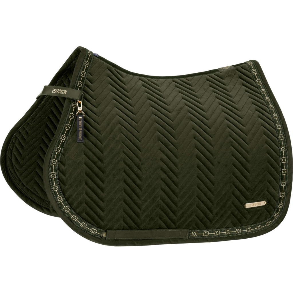 Eskadron Saddlepad Heritage Velvet All Purpose Deep Moss