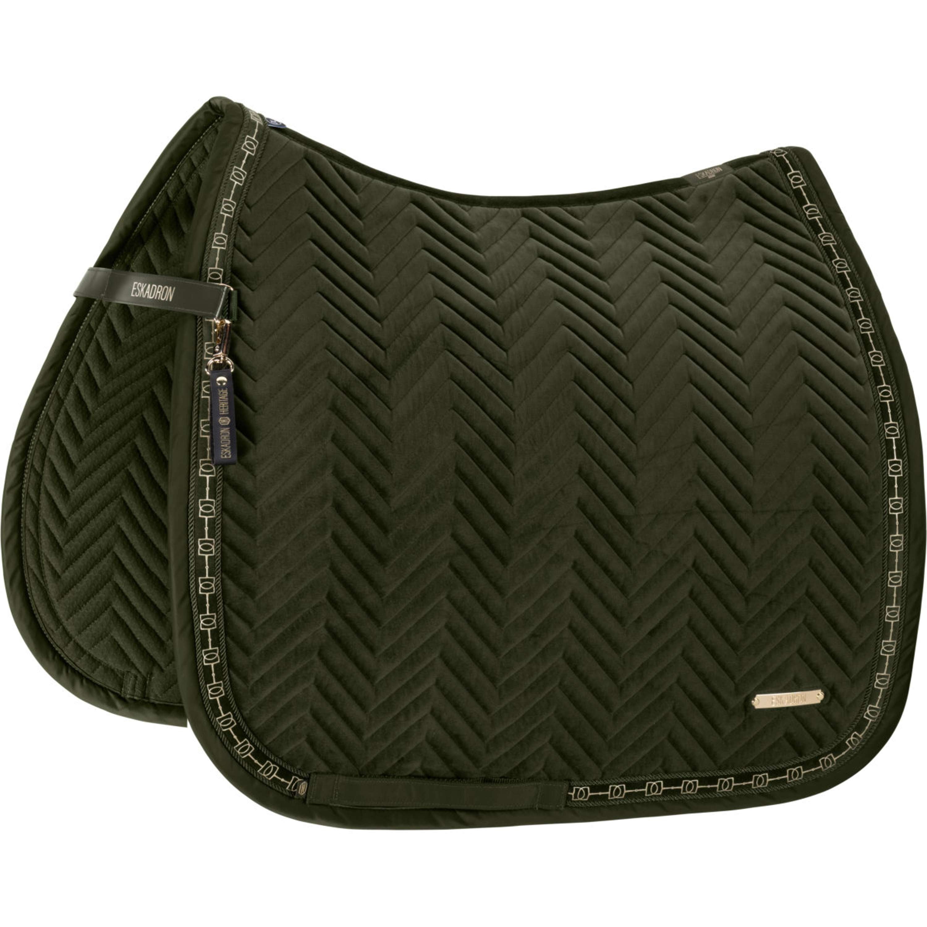 Eskadron Saddlepad Heritage Velvet Dressage Deep Moss