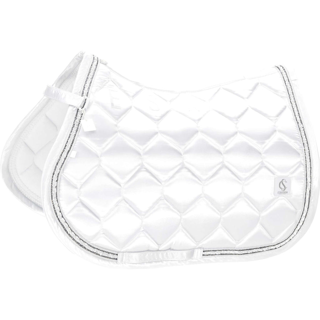 Eskadron Saddlepad Classic Sports Satin Frills General Purpose White