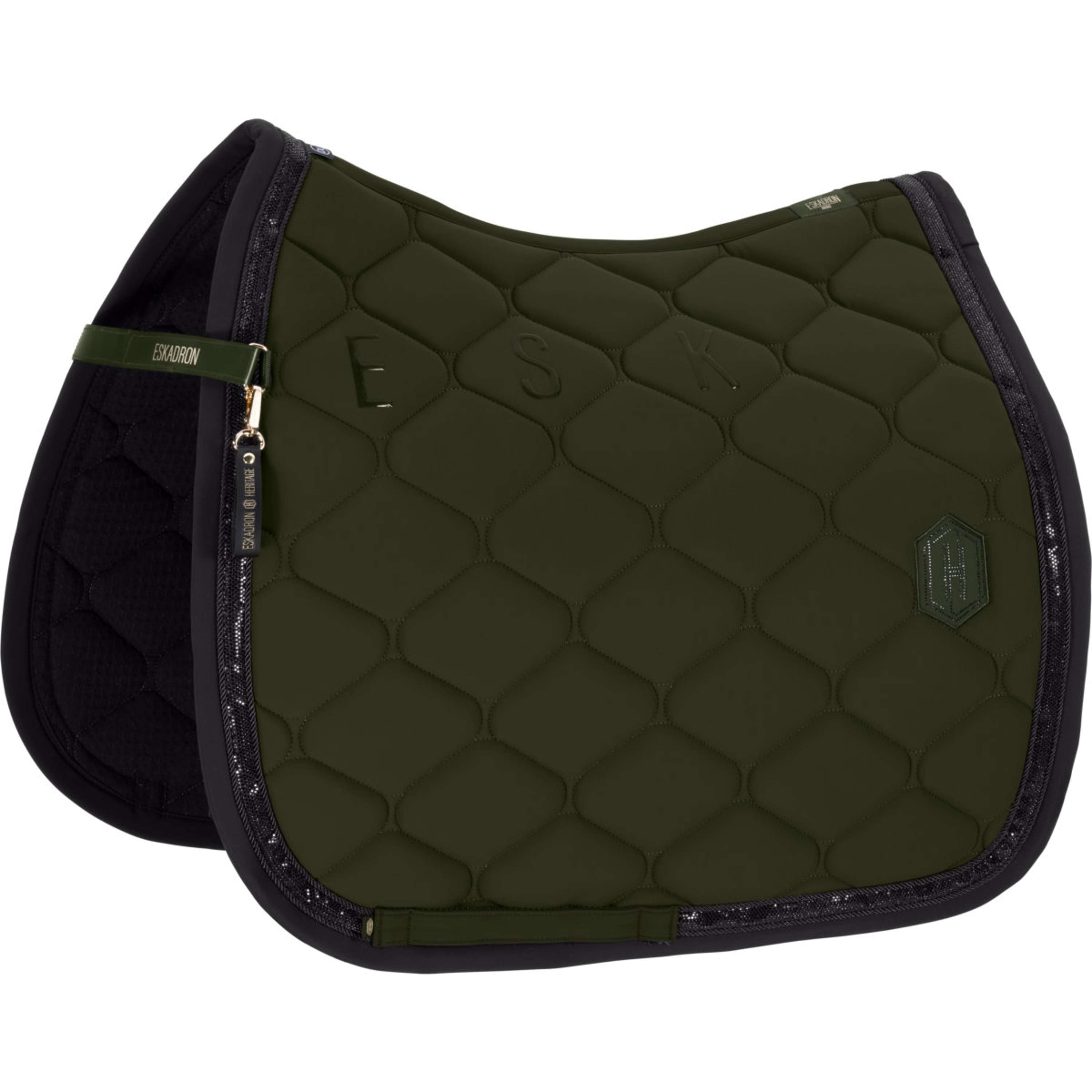 Eskadron Saddlepad Heritage Softshell Contrast Dressage Deep Moss
