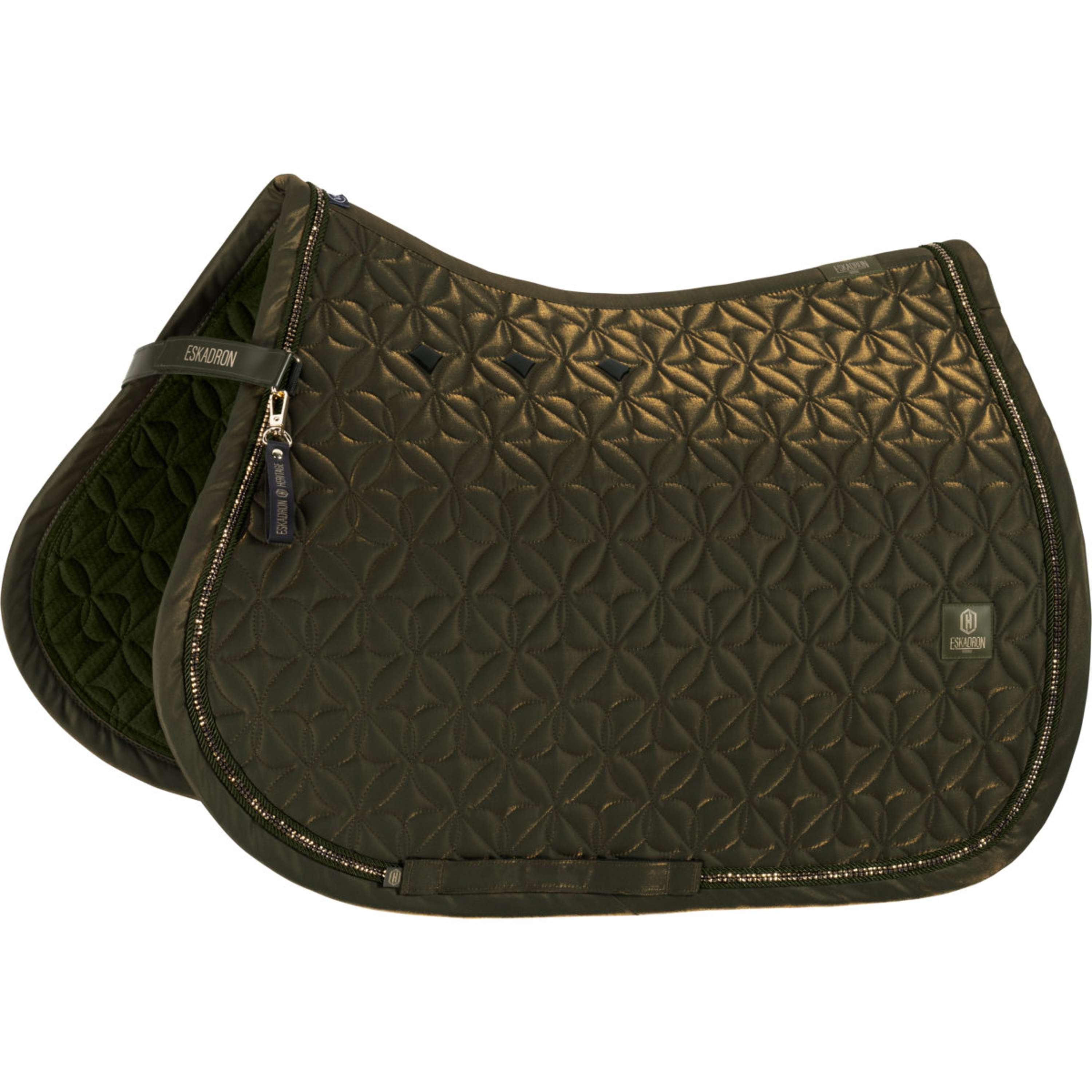 Eskadron Saddlepad Heritage Glam Crystal All Purpose Deep Moss