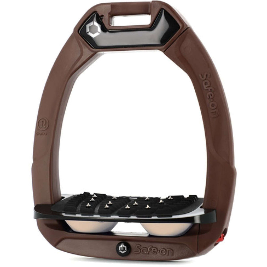Flex-On Safety Stirrups Safe-On Inclined Ultra Grip Milkshake