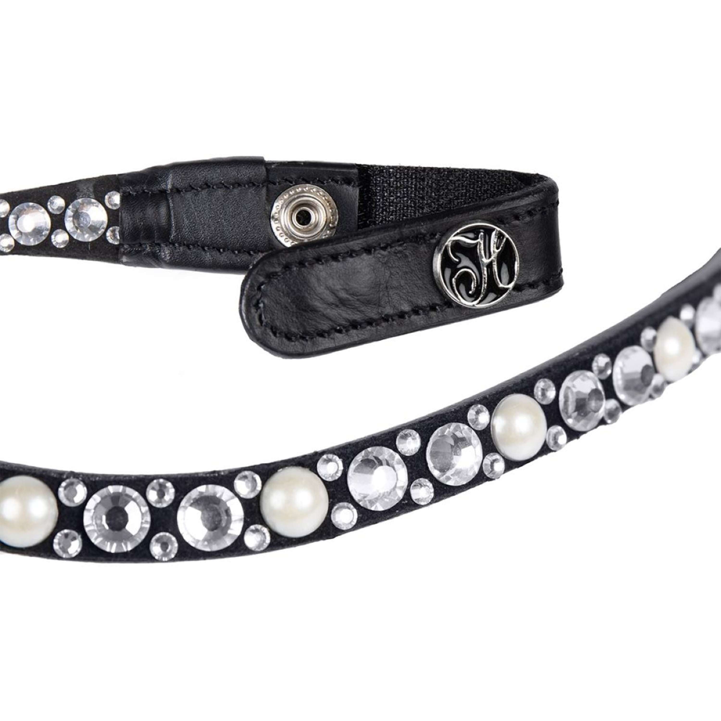 Harry's Horse Browband Diamond Pearl Silver