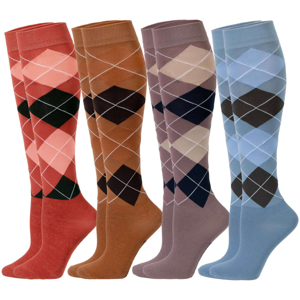Harry's Horse Riding Socks Argyle Flint Stone