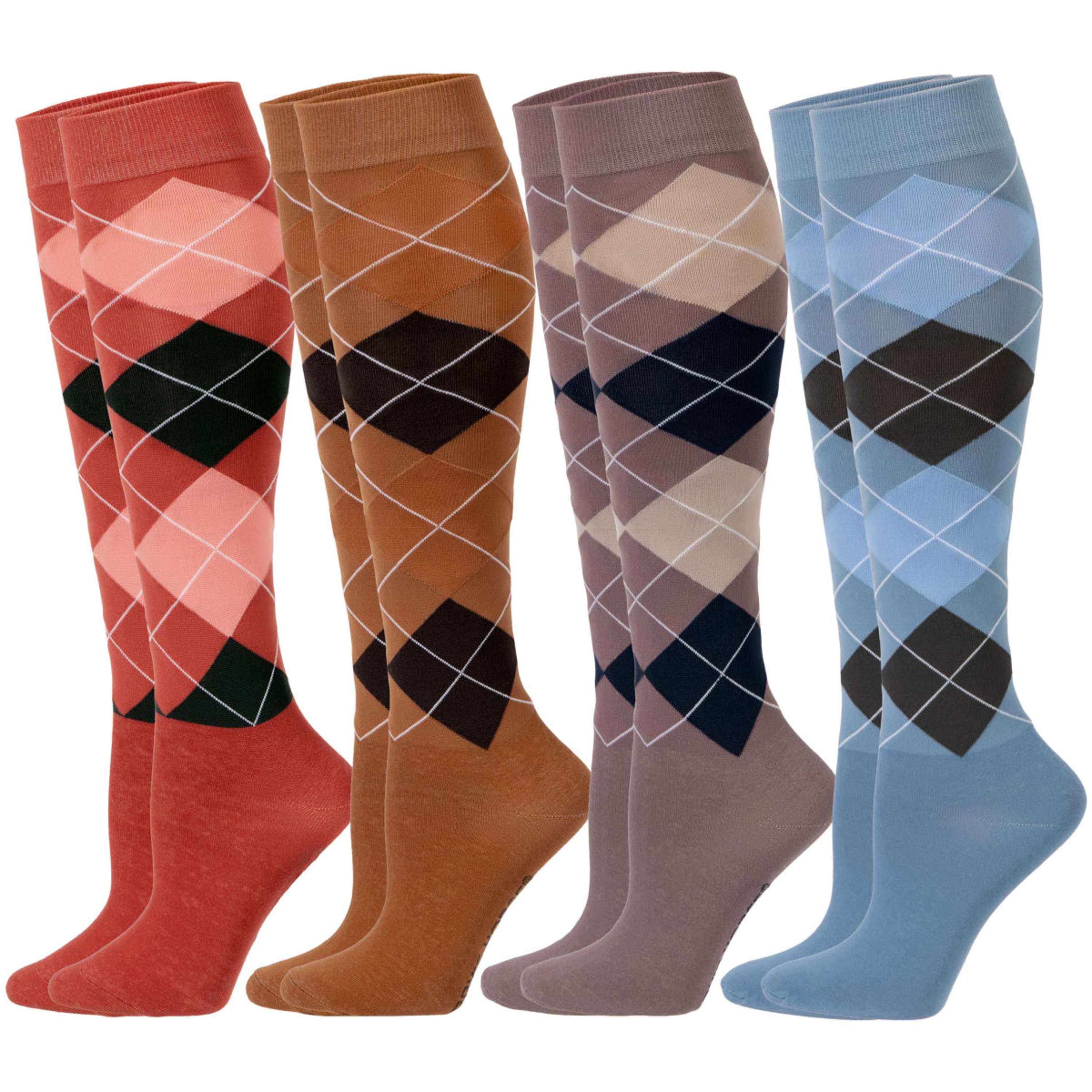 Harry's Horse Riding Socks Argyle Flint