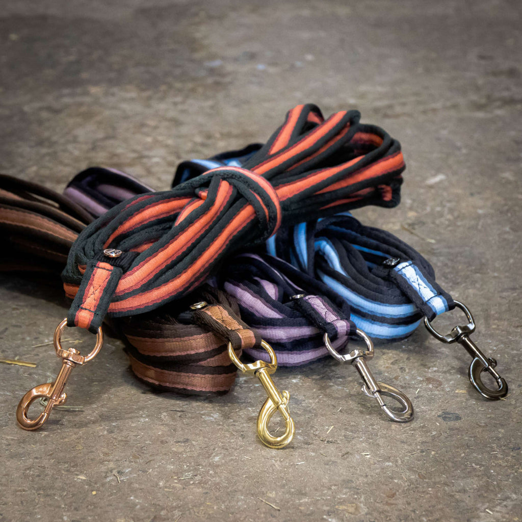 Harry's Horse Lunging Side Rope Soft Stripe Black-Sand