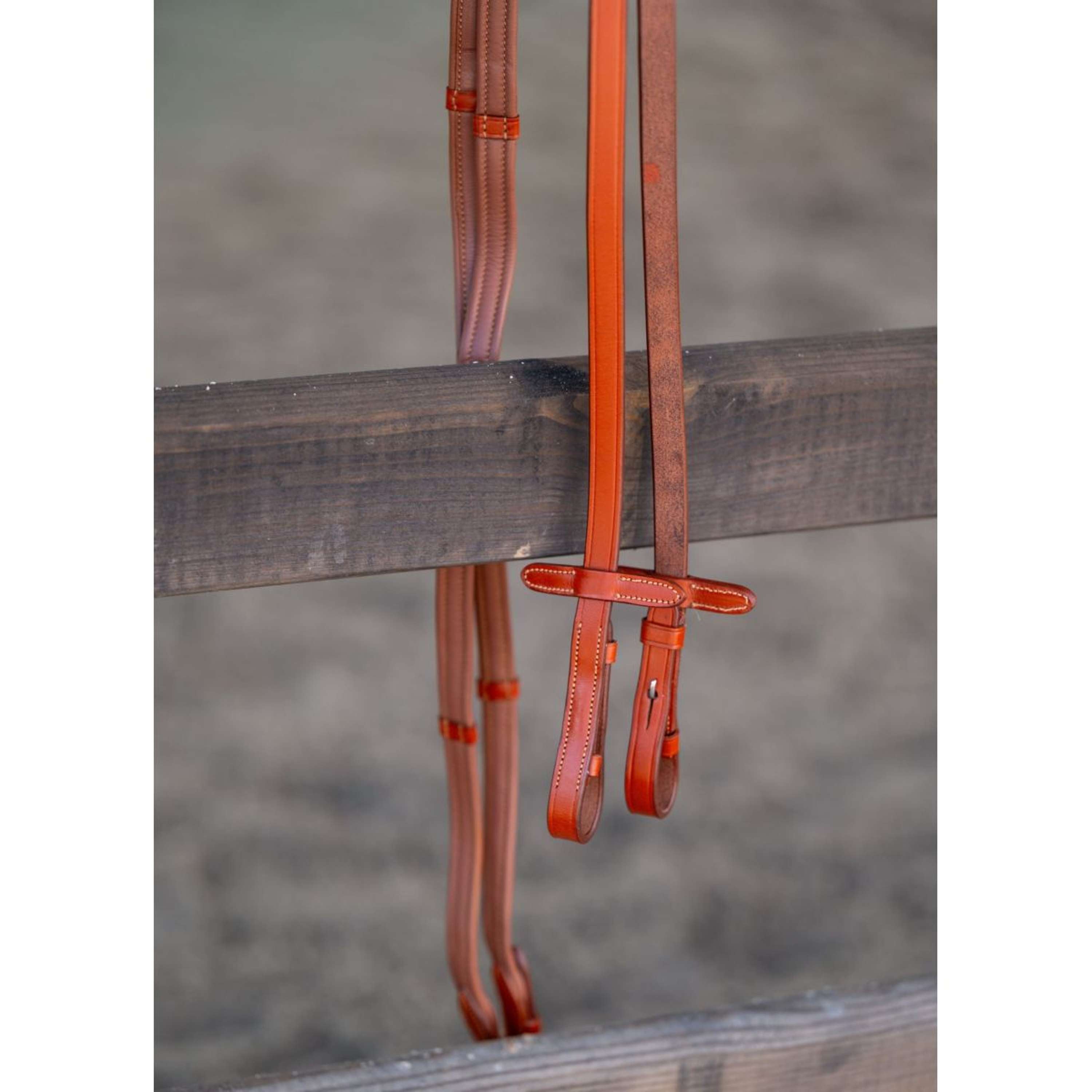 HB Showtime Reins Leather with Stoppers Cognac