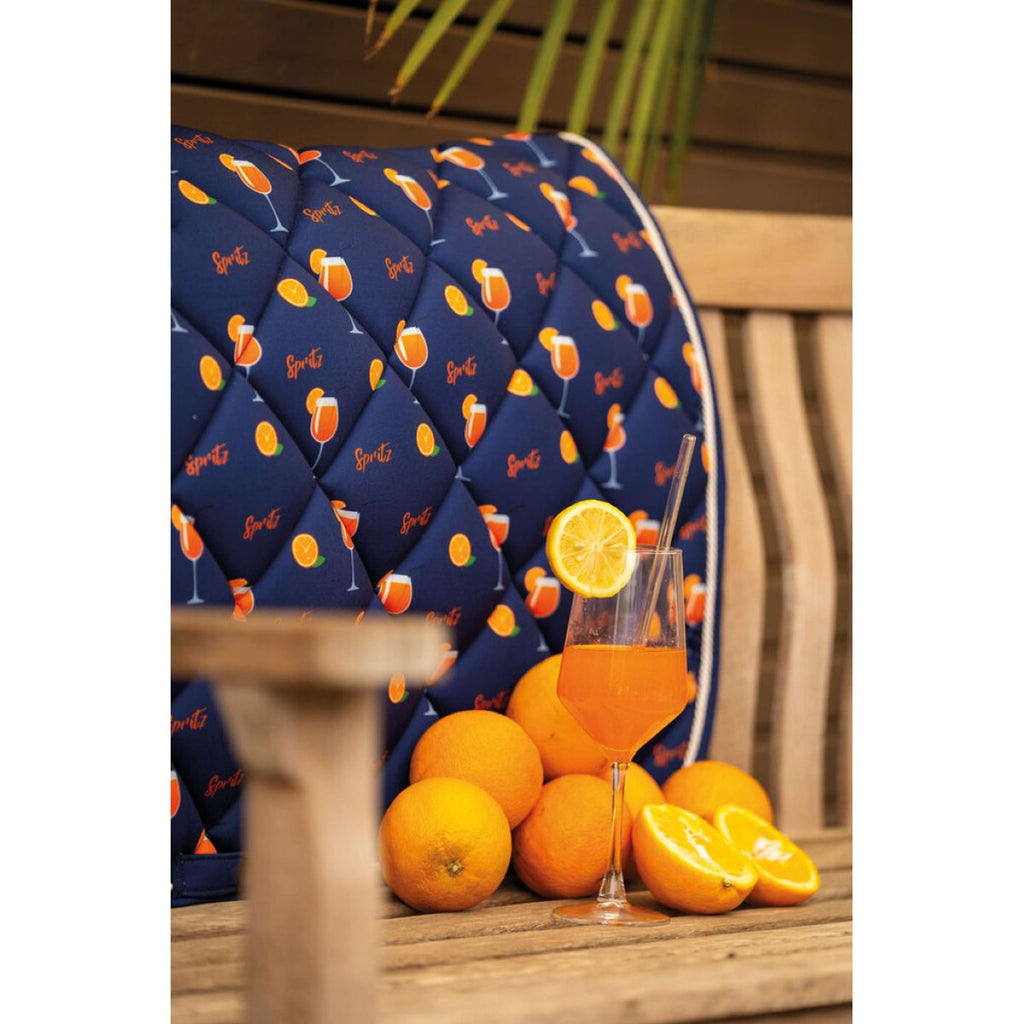 HKM Saddlepad Splash General Purpose Darkblue/Orange