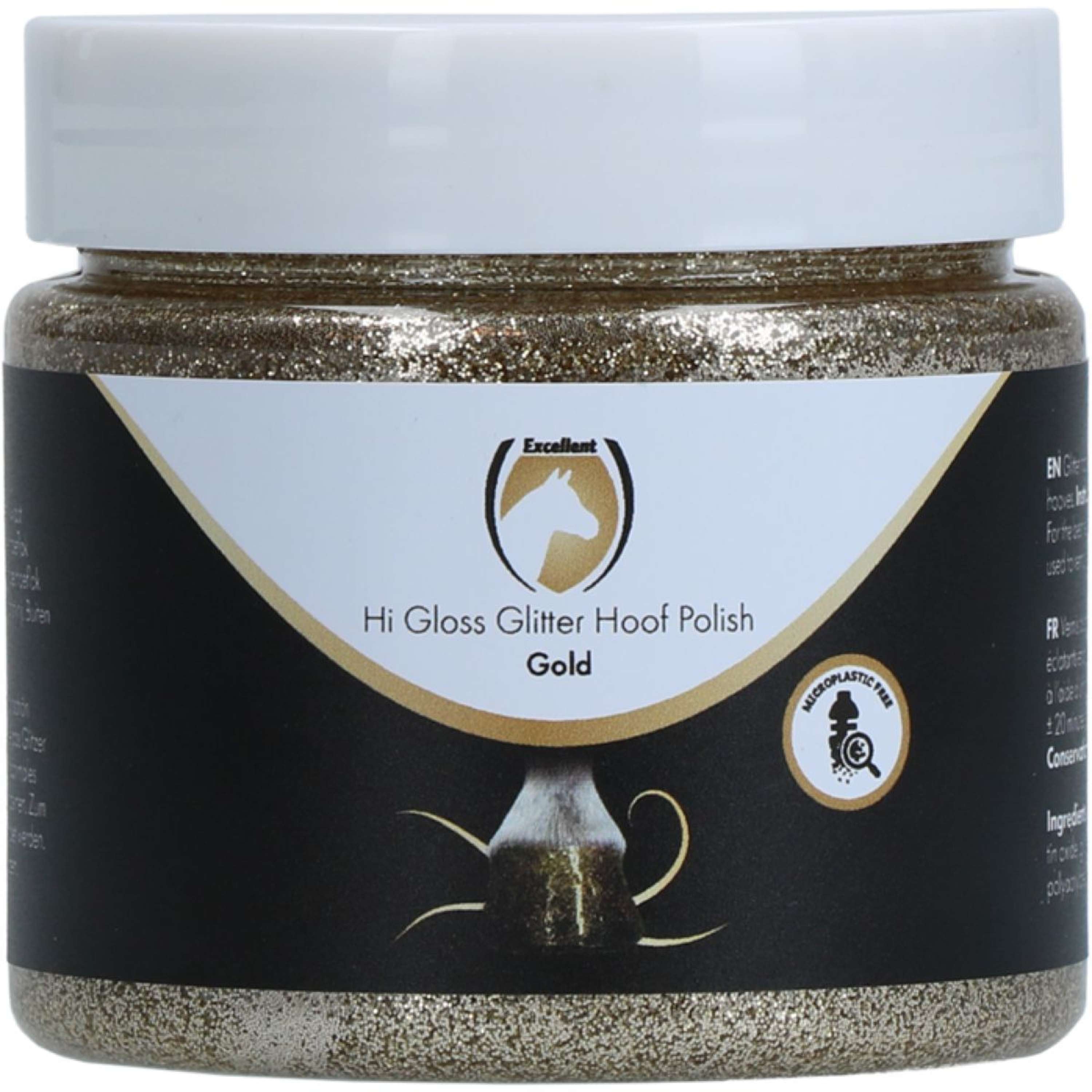 Excellent Hoof Polish Hi Gloss Glitter Gold