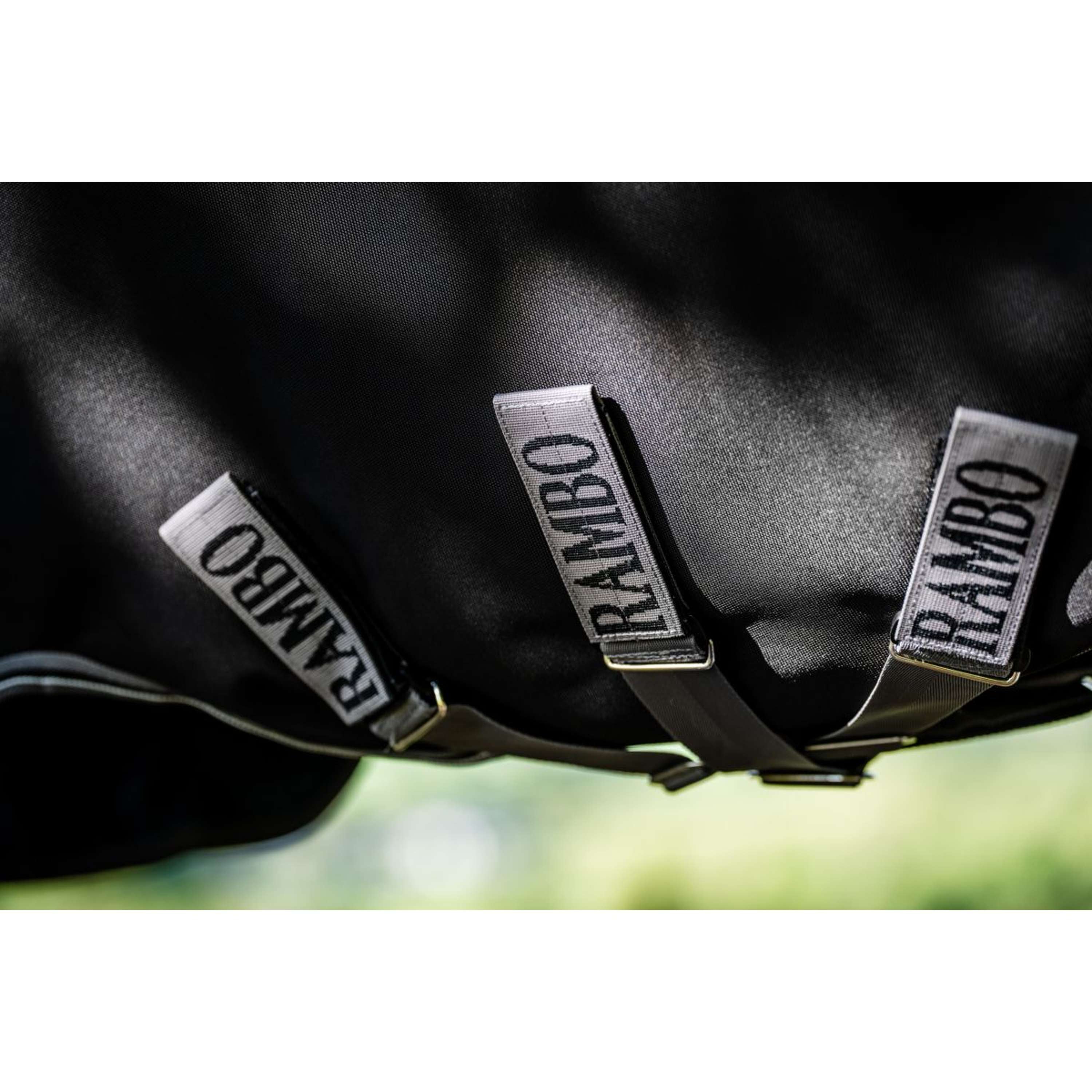 Rambo Turnout Rug 1680D Varilayer 250g Black/Thunderstorm Grey/Silver