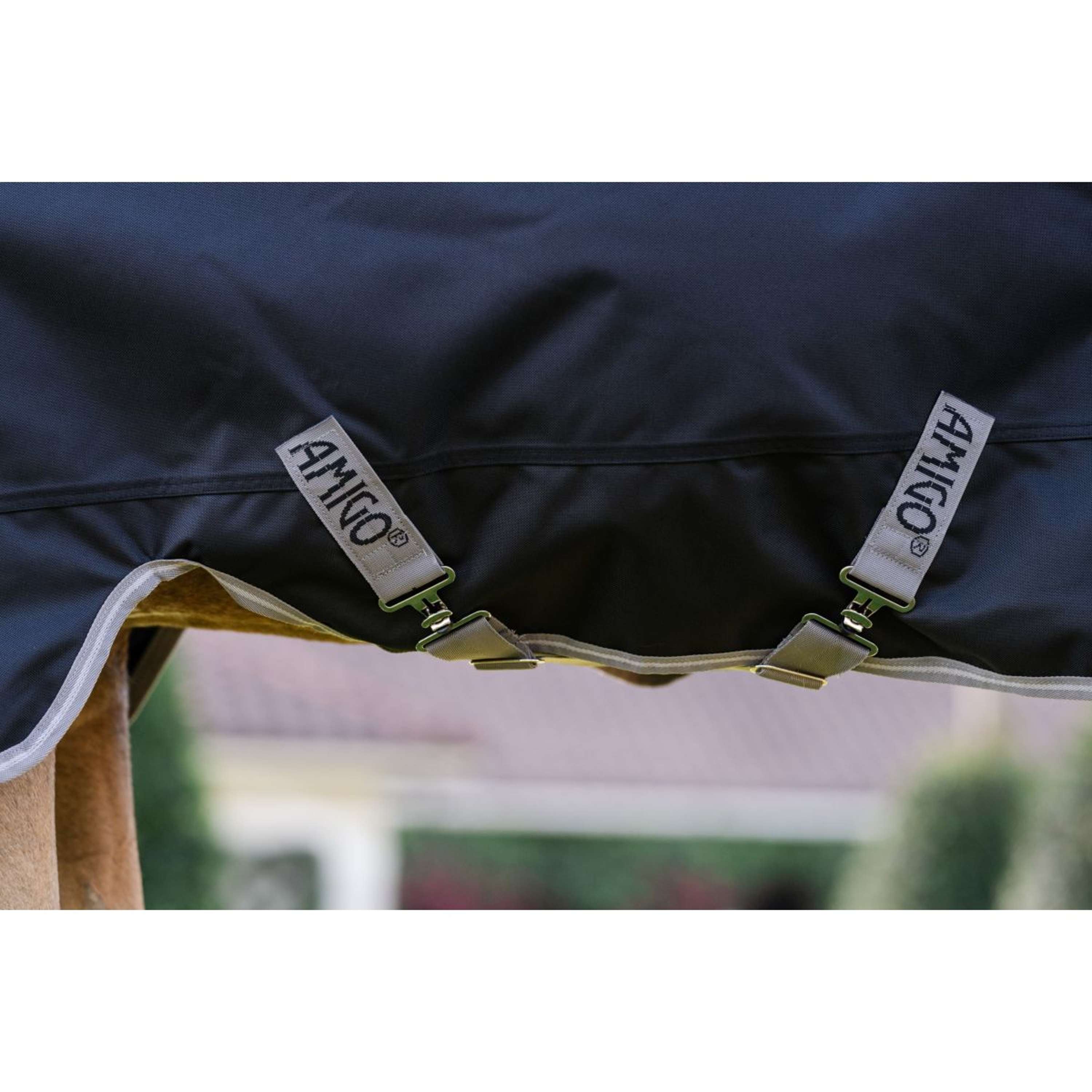 Amigo Turnout Rug 1200D Pony 250g Black/Titanium Grey/Silver