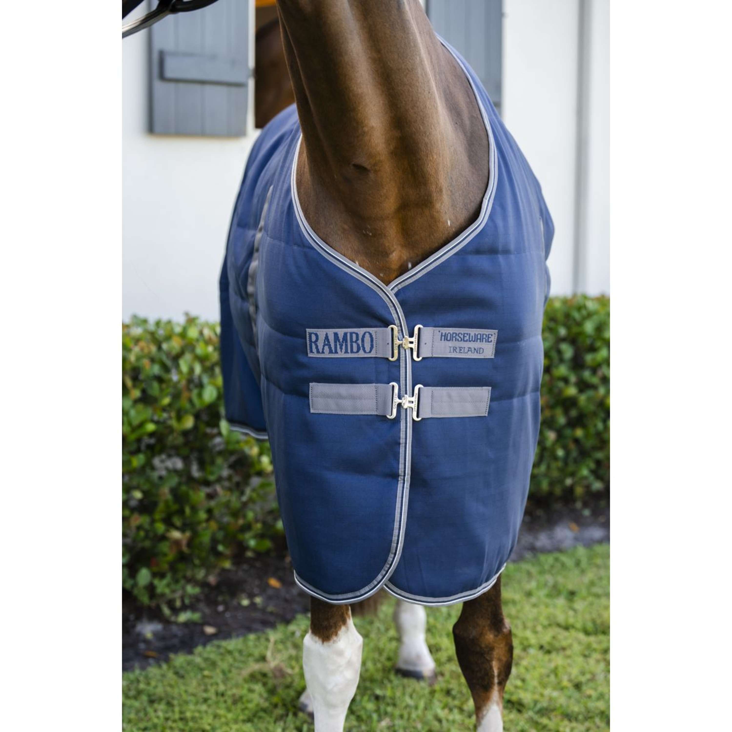 Rambo Stable Rug 100g Navy/Thunderstorm Grey/Silver