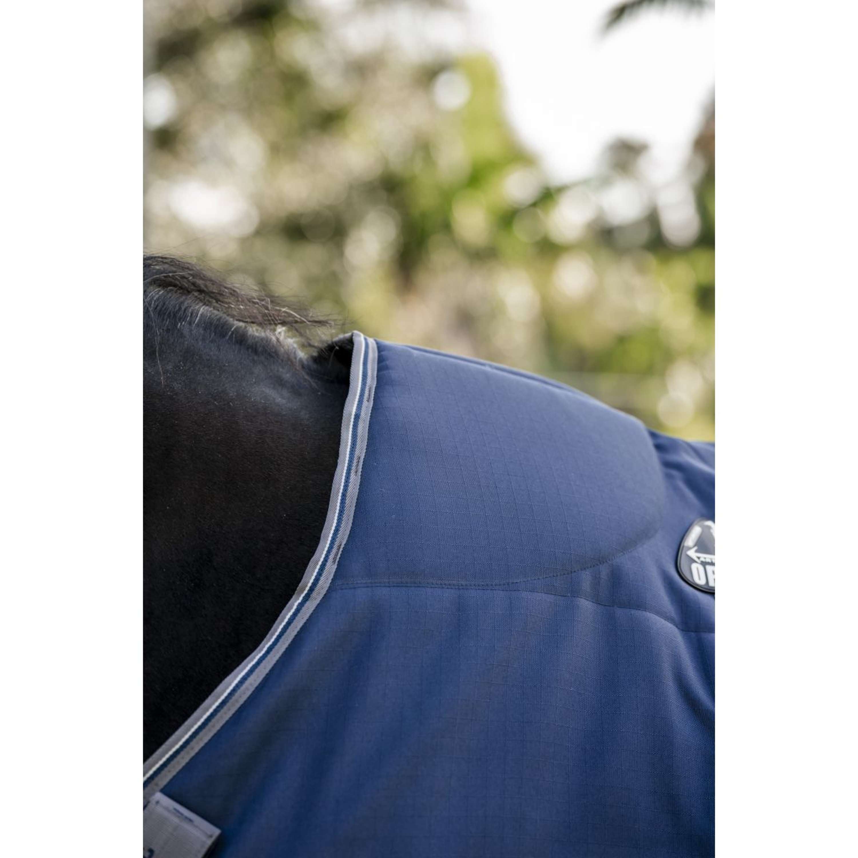 Rambo Optimo Stable Rug 400g Navy/Thunderstorm Grey/Silver