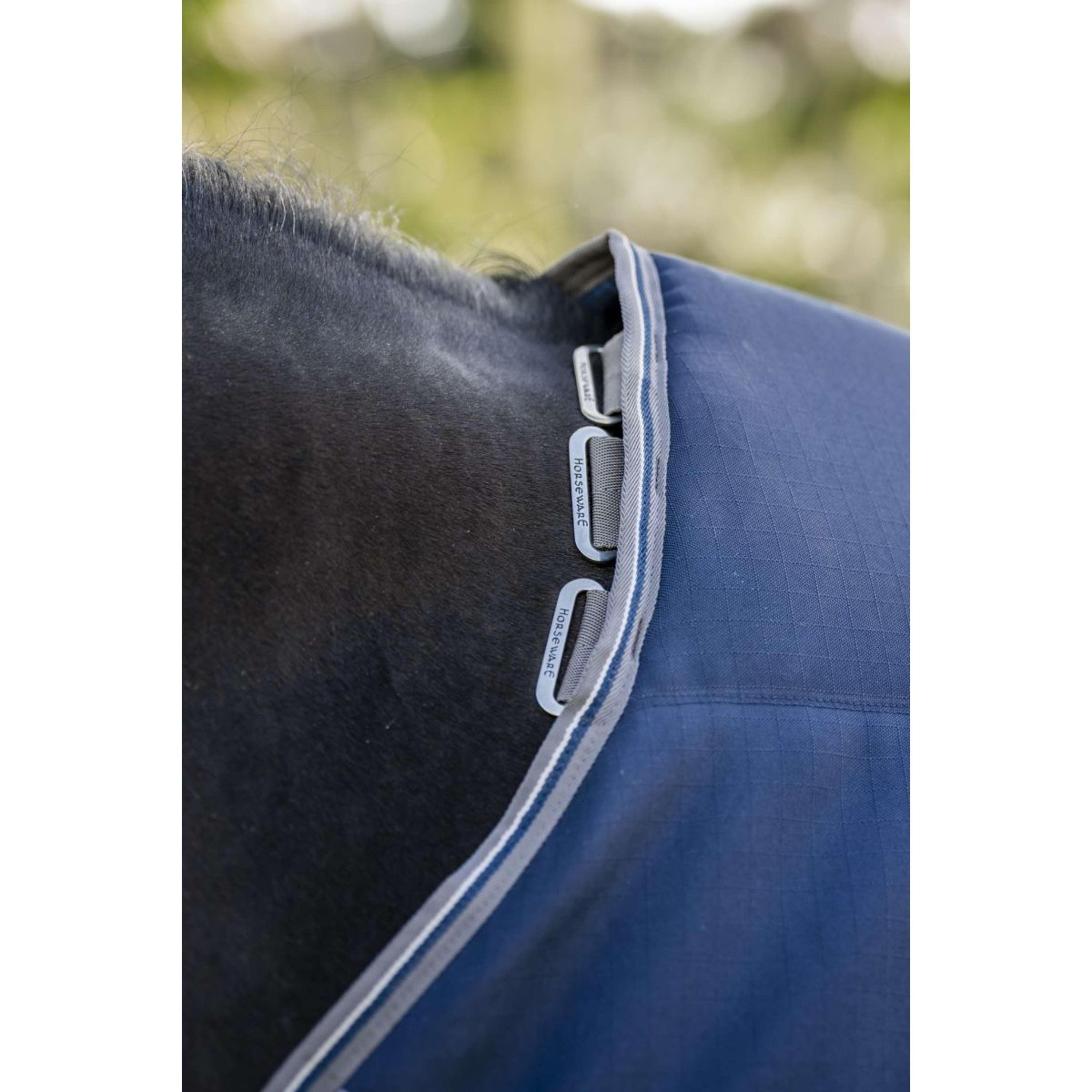 Rambo Optimo Stable Rug 400g Navy/Thunderstorm Grey/Silver