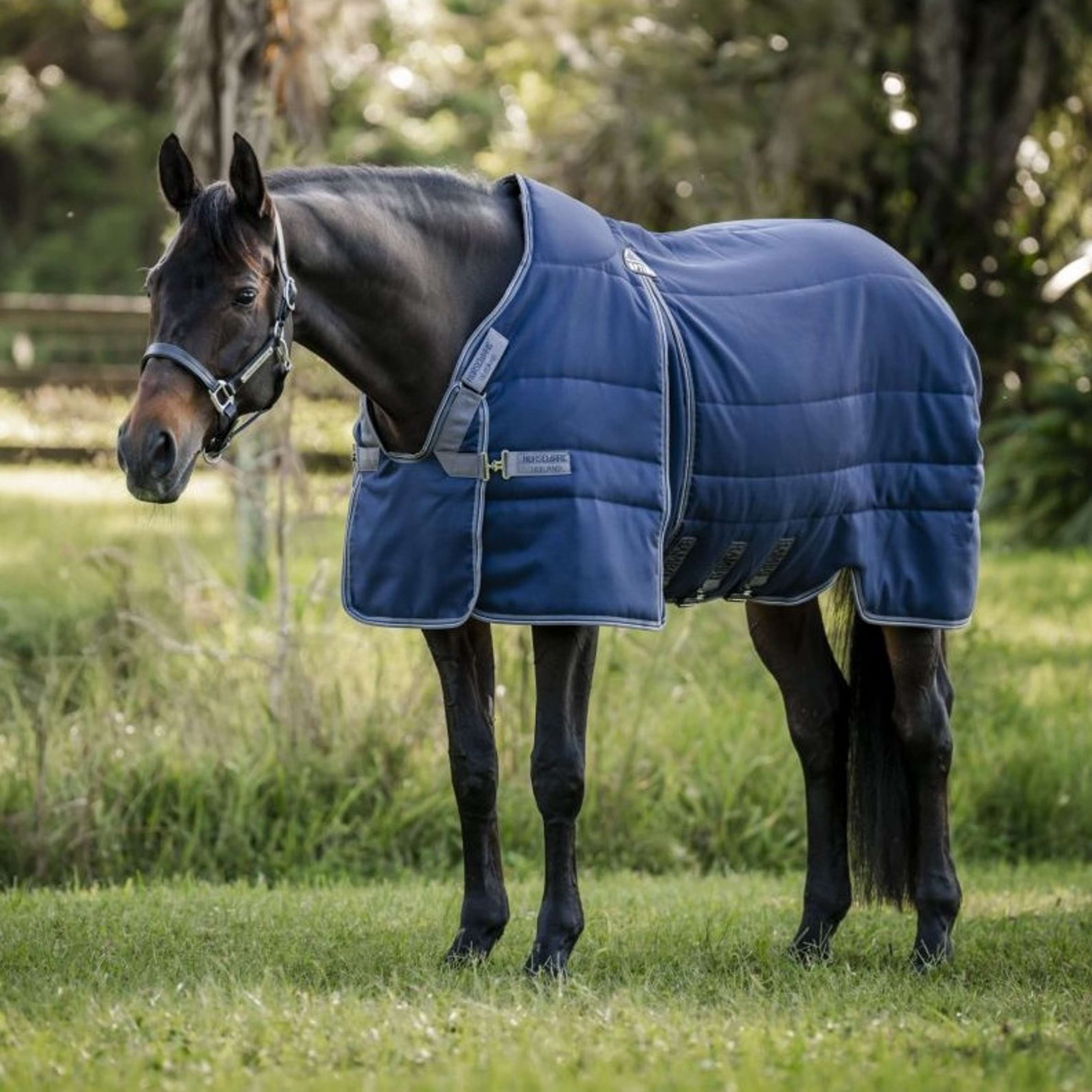 Rambo Optimo Stable Rug 400g Navy/Thunderstorm Grey/Silver