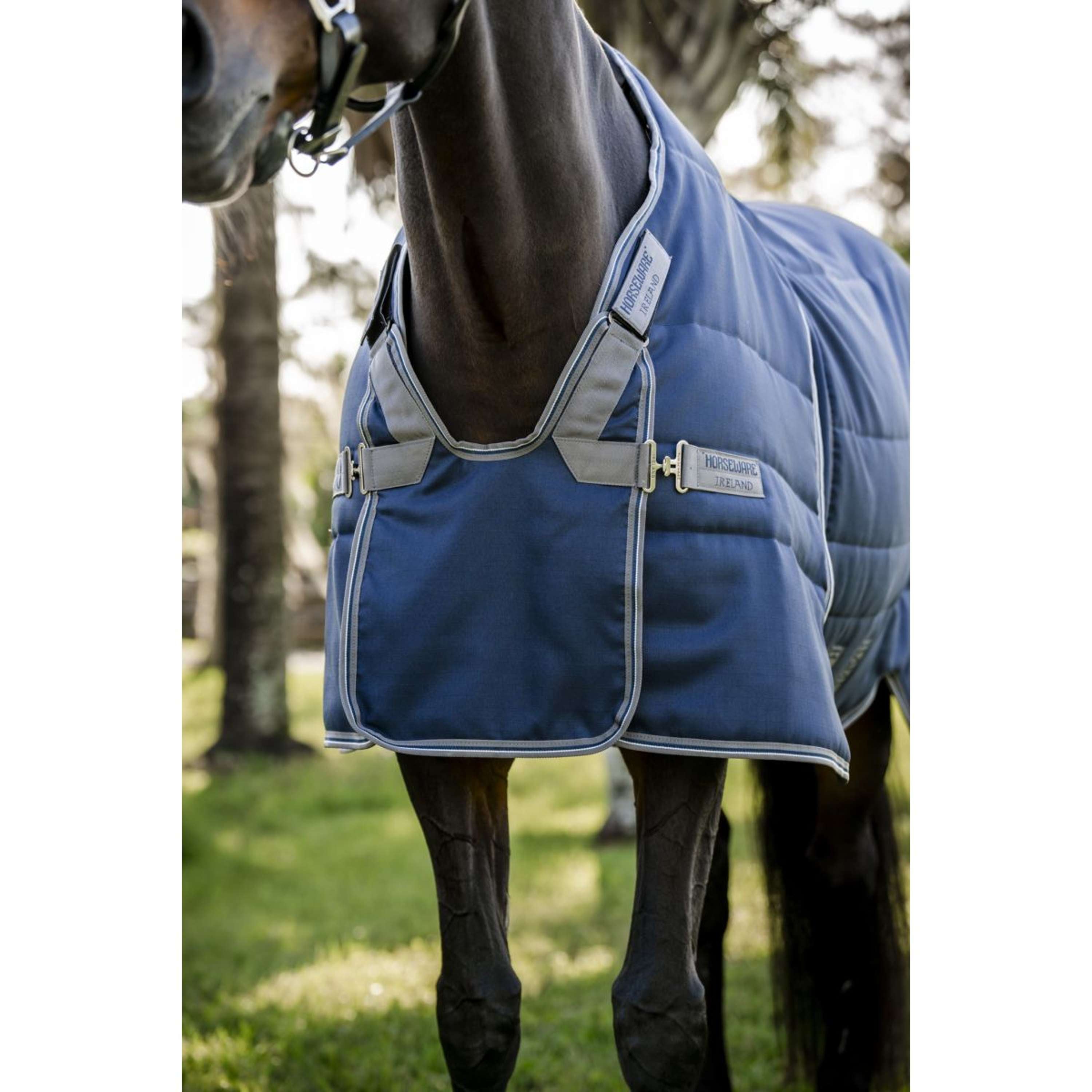 Rambo Optimo Stable Rug 400g Navy/Thunderstorm Grey/Silver