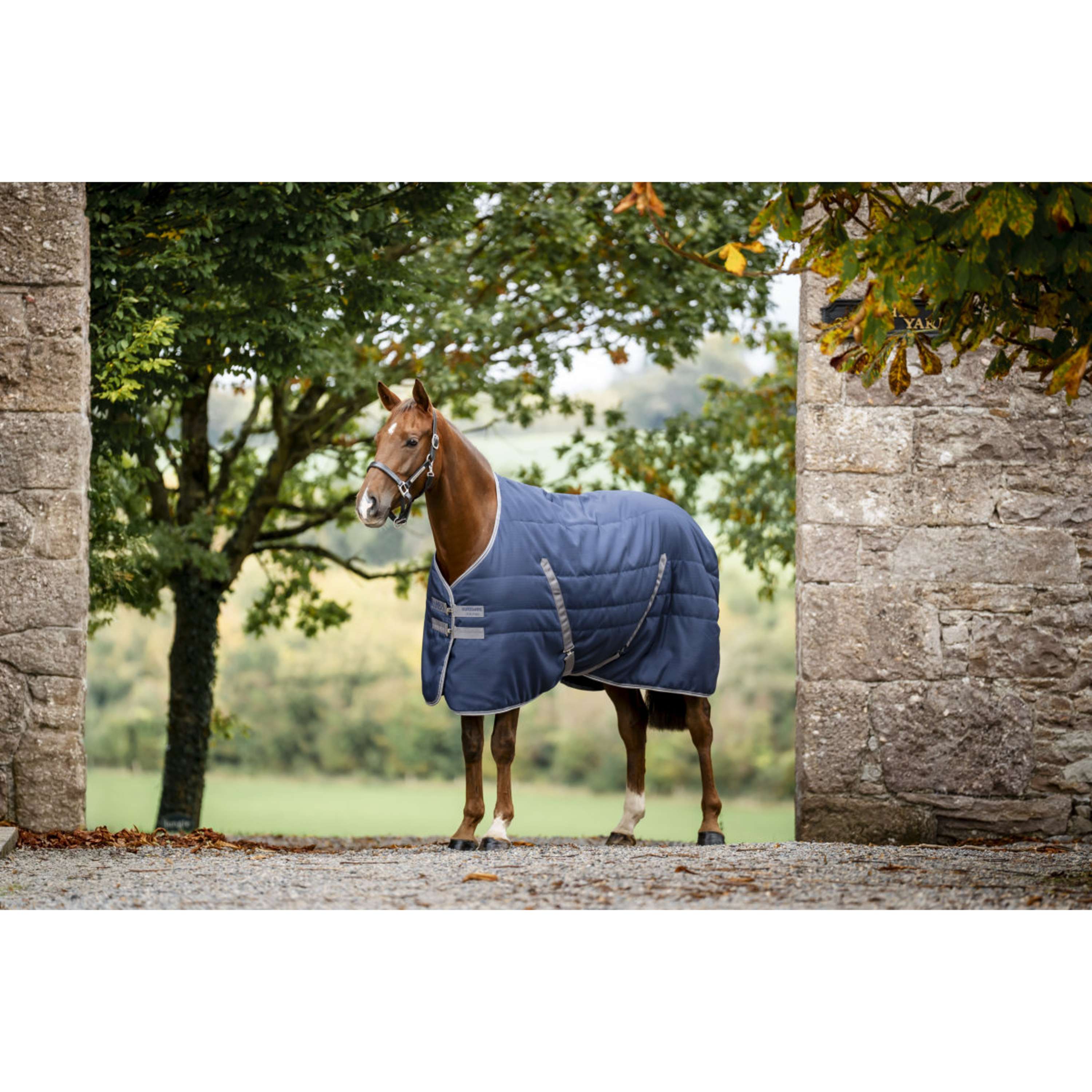 Rambo Stable Rug 100g Navy/Thunderstorm Grey/Silver