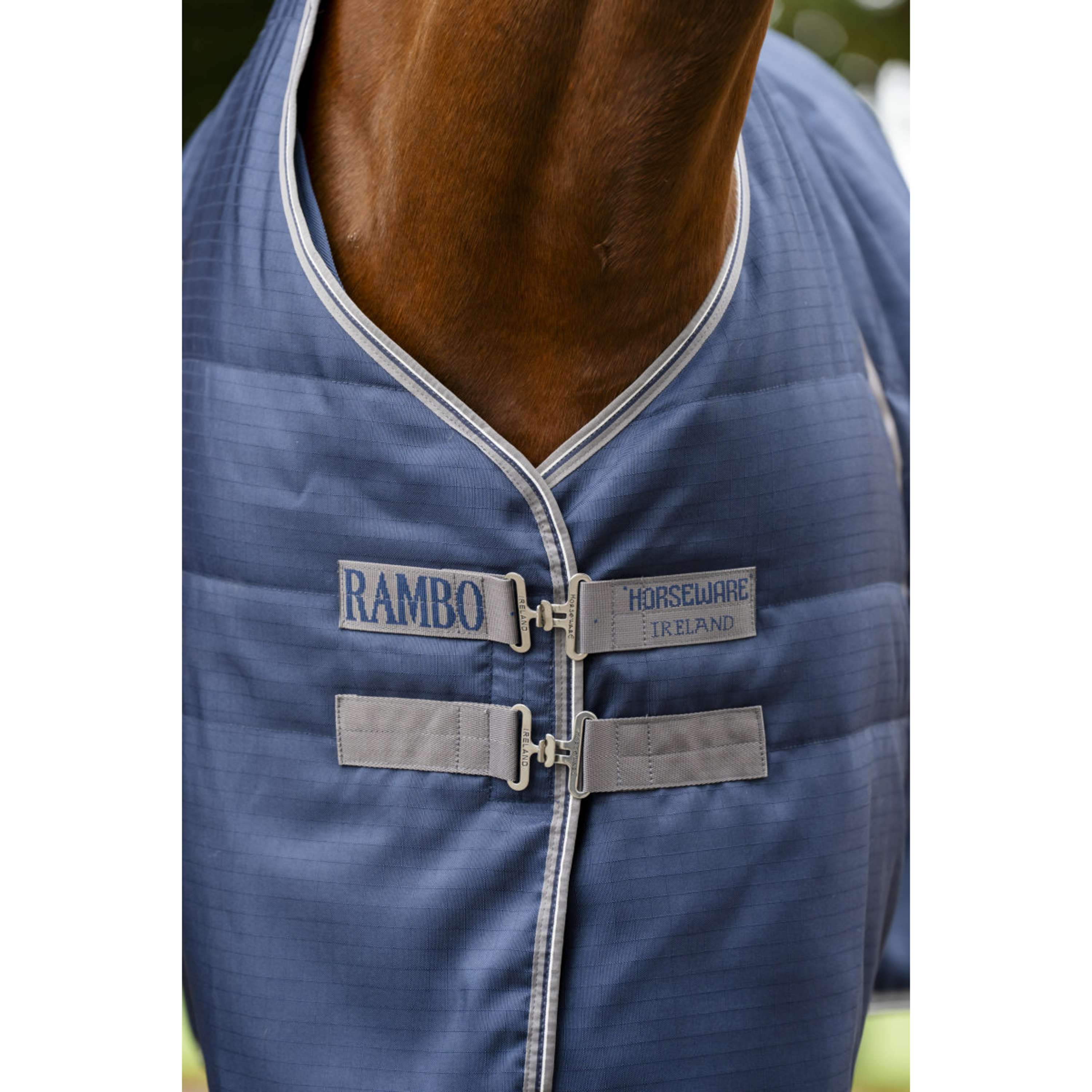 Rambo Stable Rug 100g Navy/Thunderstorm Grey/Silver