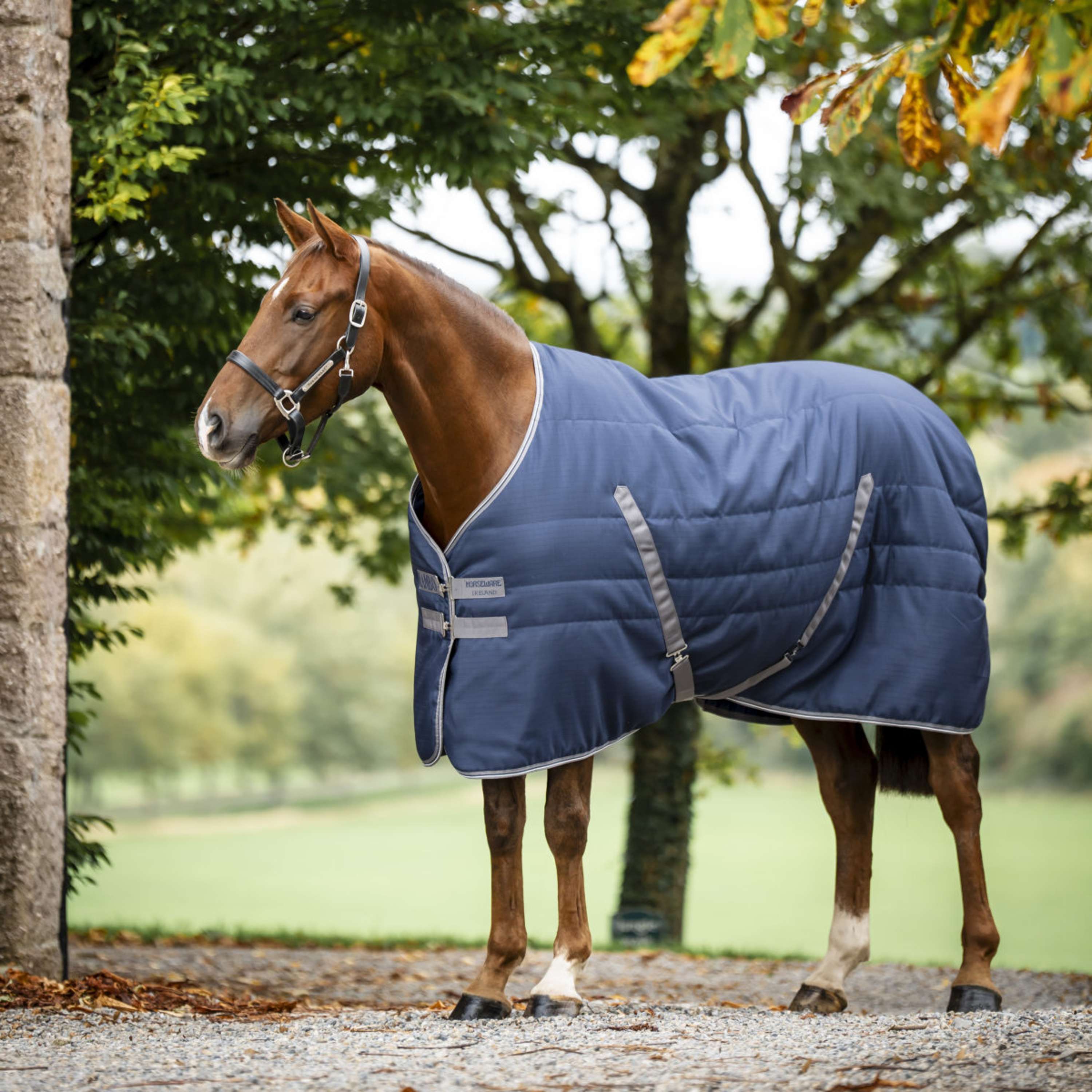 Rambo Stable Rug 100g Navy/Thunderstorm Grey/Silver