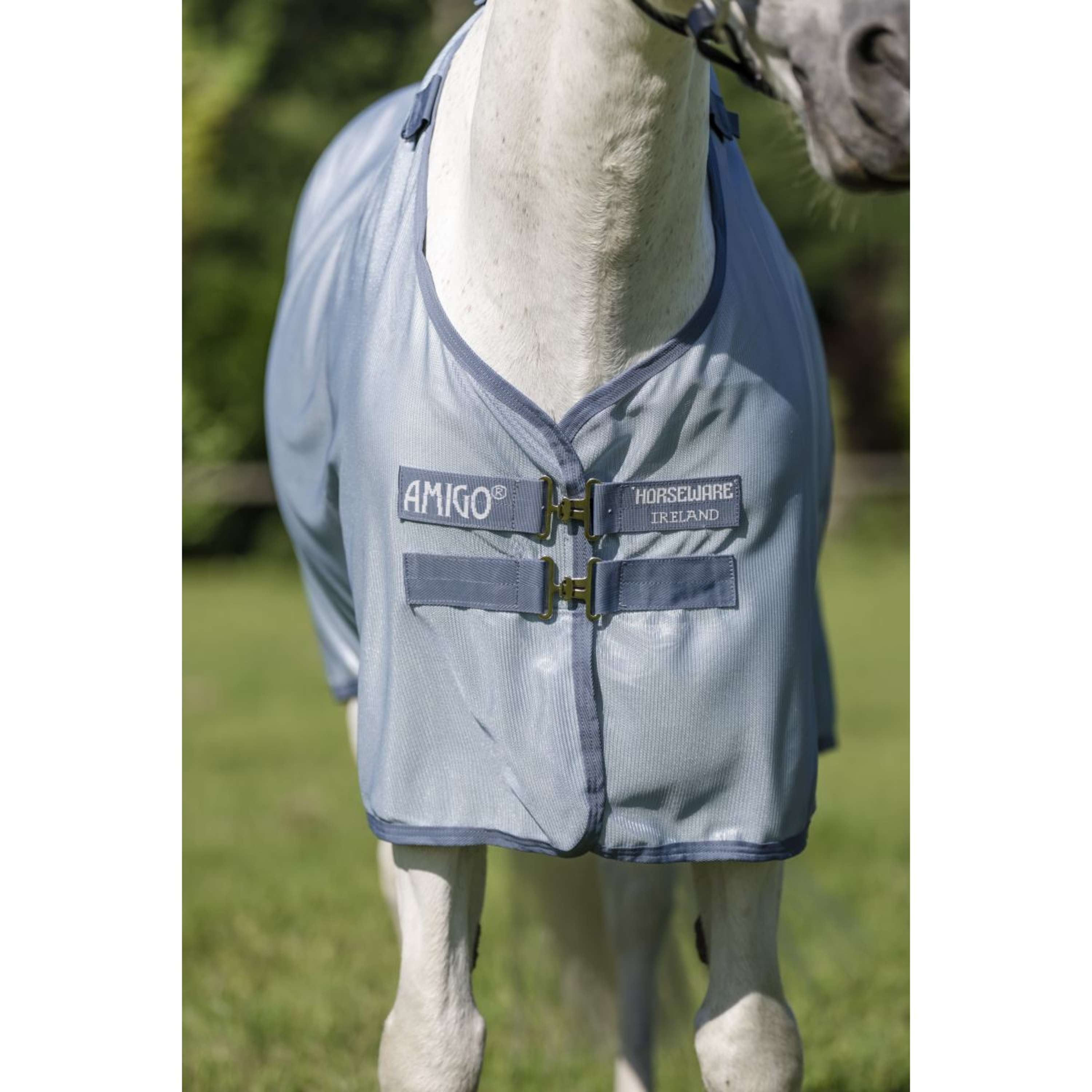 Amigo Bug Rug Plus Pony Heather Blue/Blue/Silver