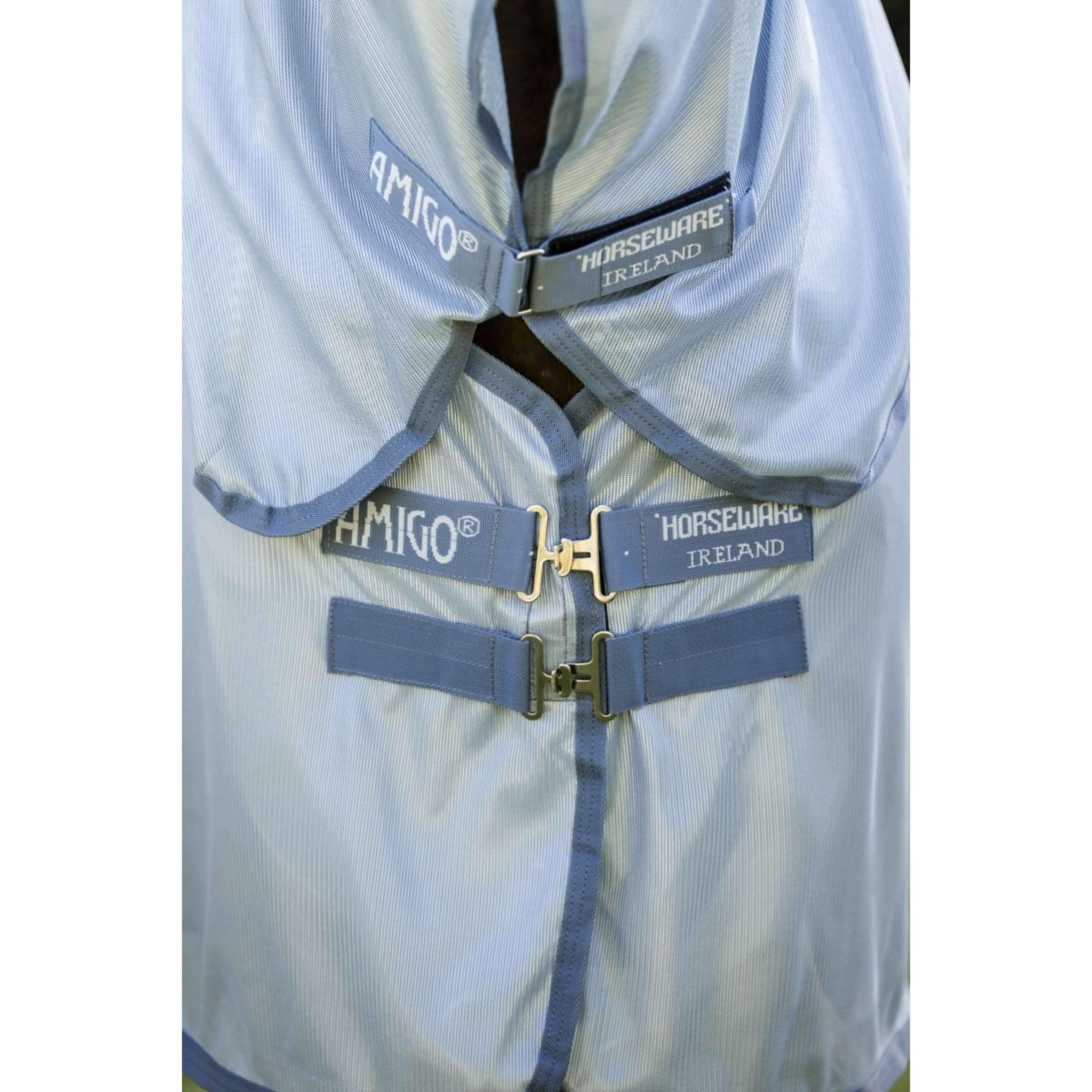 Amigo Fly Rug Integrated Heather Blue/Blue/Silver