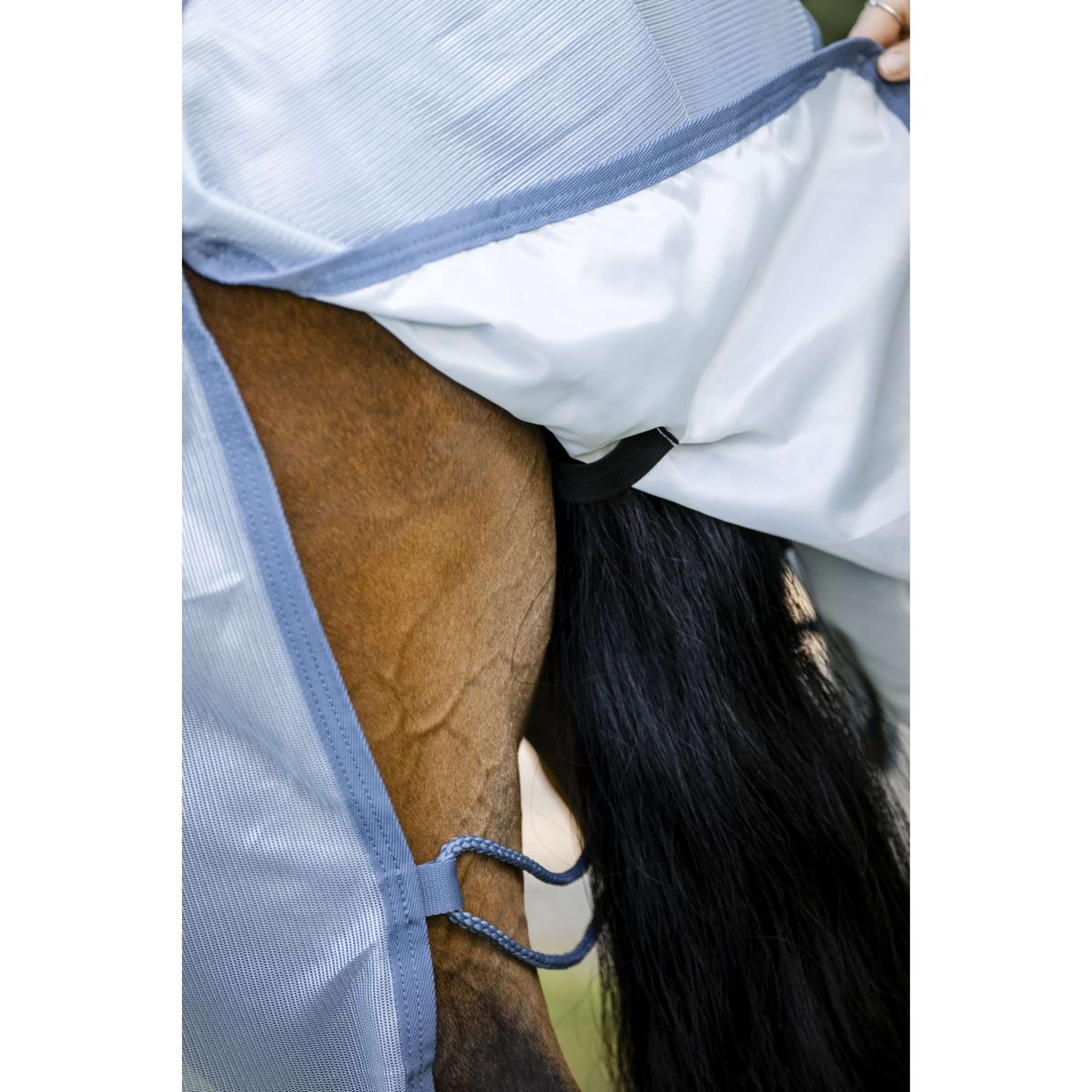 Amigo Fly Rug Integrated Heather Blue/Blue/Silver