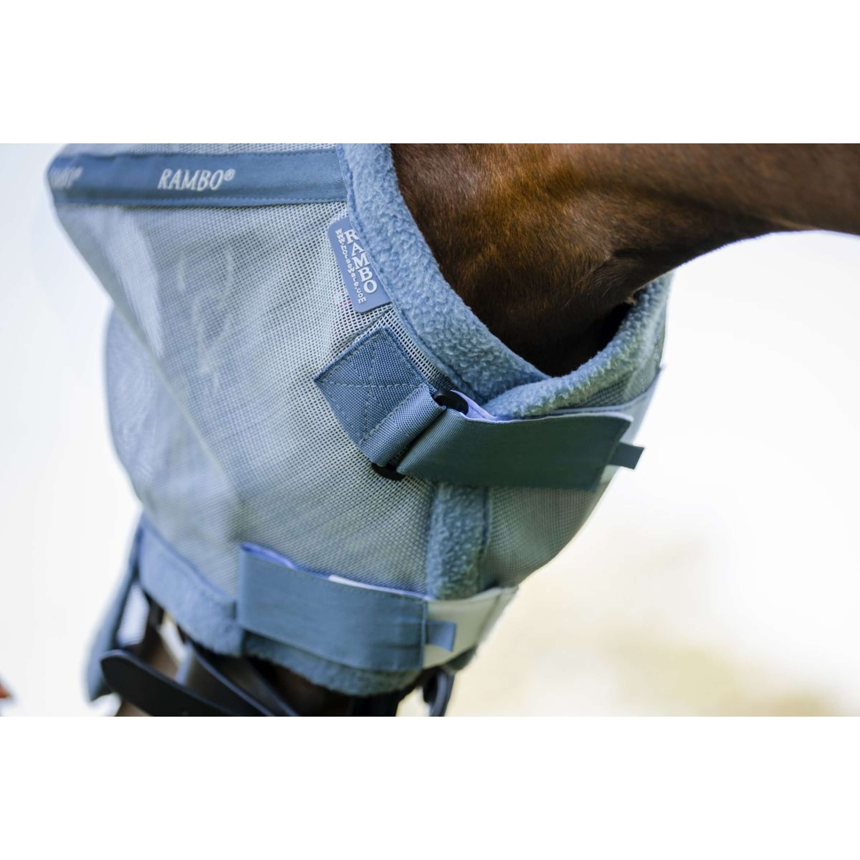 Rambo Fly Mask Heather Blue/Blue/Silver