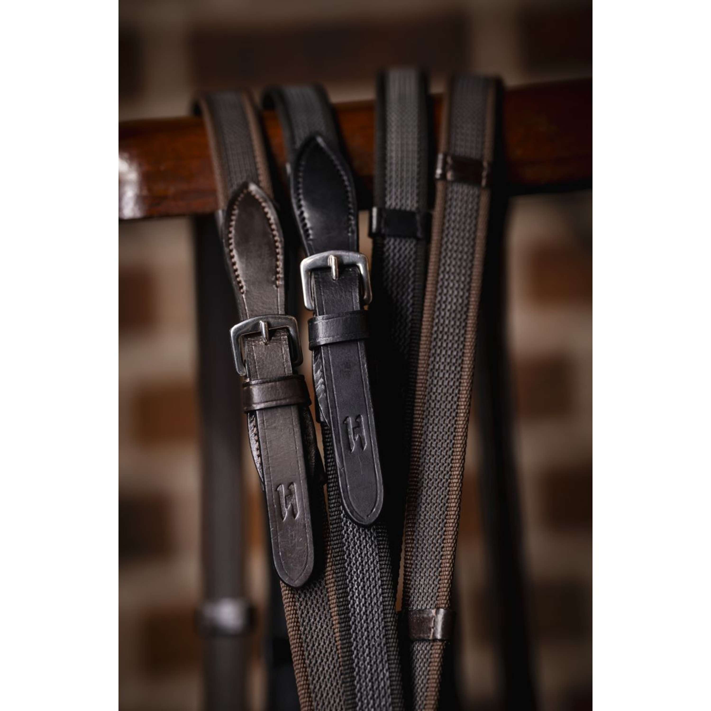 Horseware Reins Rubber Grip Continental Black
