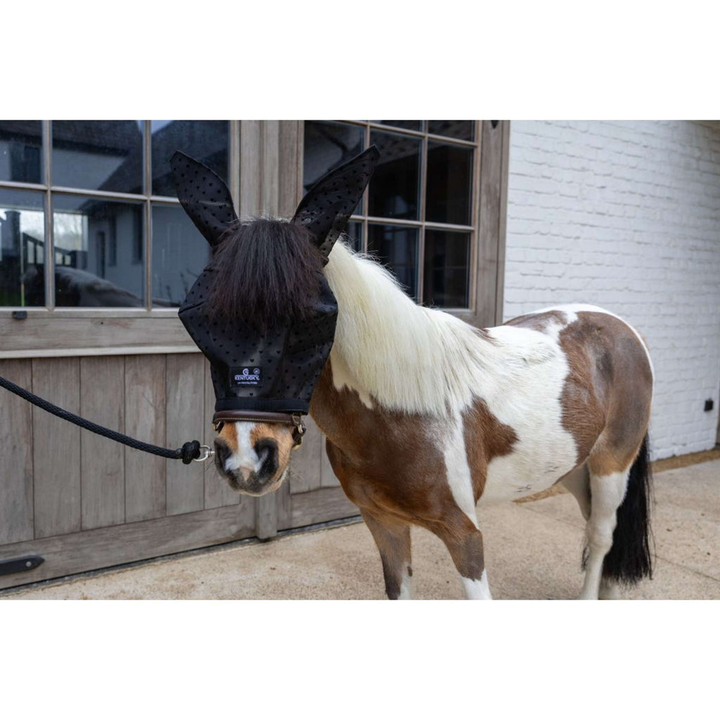 Kentucky Fly Mask Heart with Ears and Nose Black