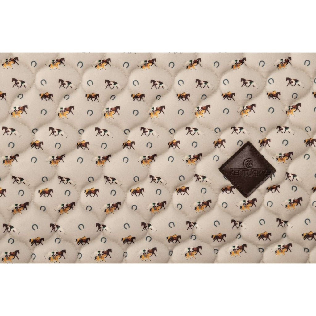 Kentucky Saddlepad Velvet Horse Printing Jumping Beige