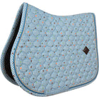 Kentucky Saddlepad Velvet Pied De Poule Jumping Navy