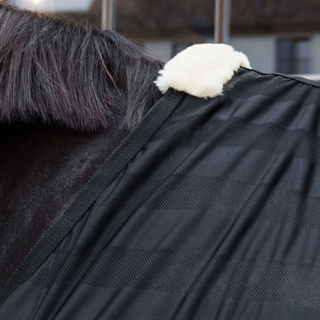 Kentucky Horsewear Fly Rug Light Striped Mesh Black