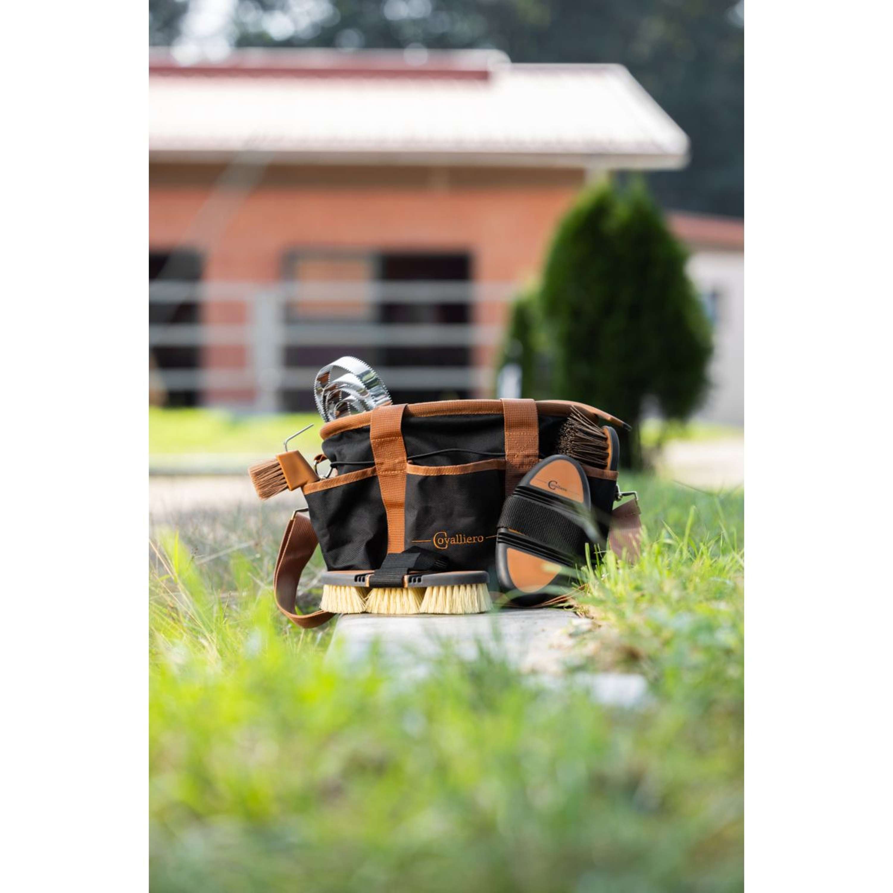 Covalliero Grooming Bag Black/Cognac
