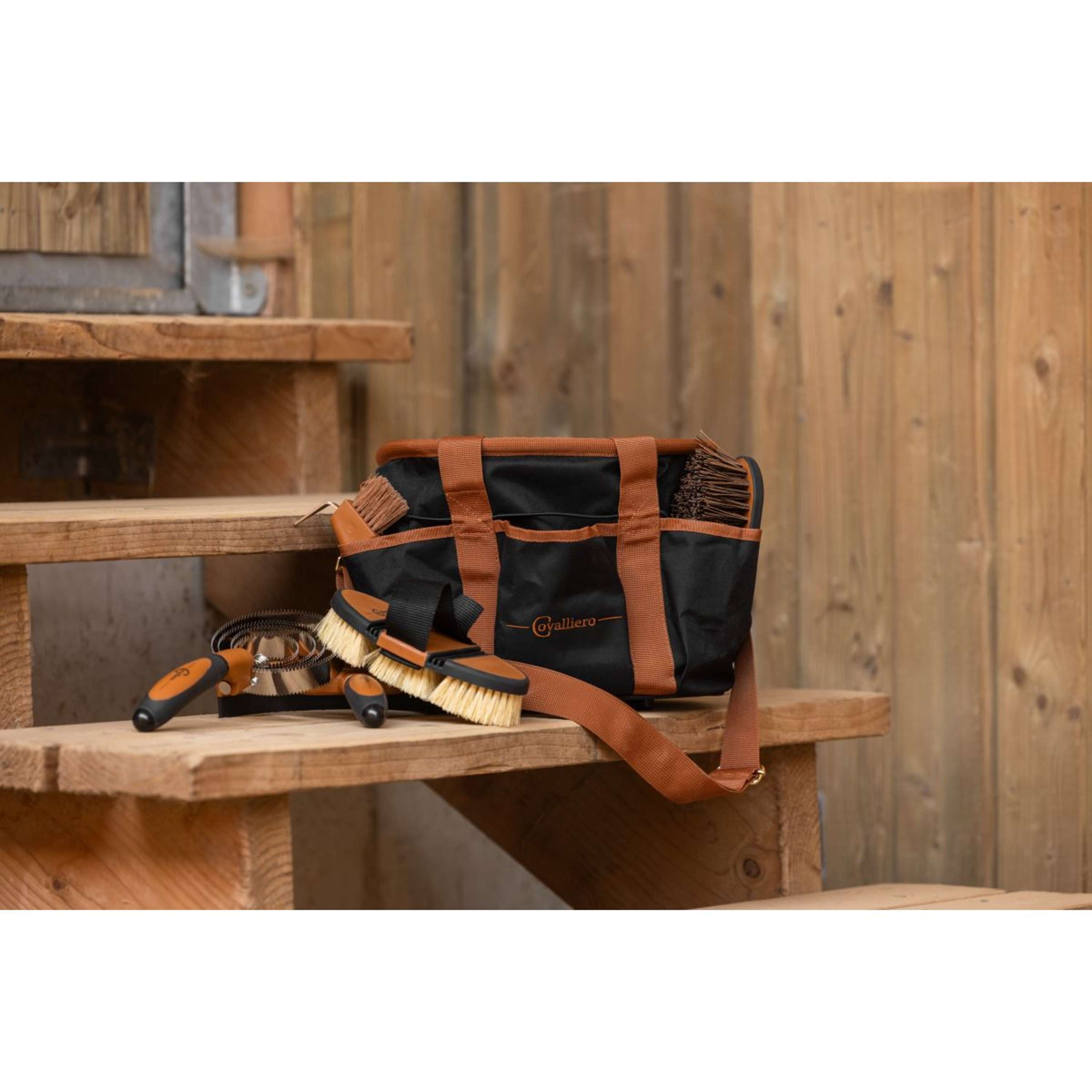 Covalliero Grooming Bag Black/Cognac