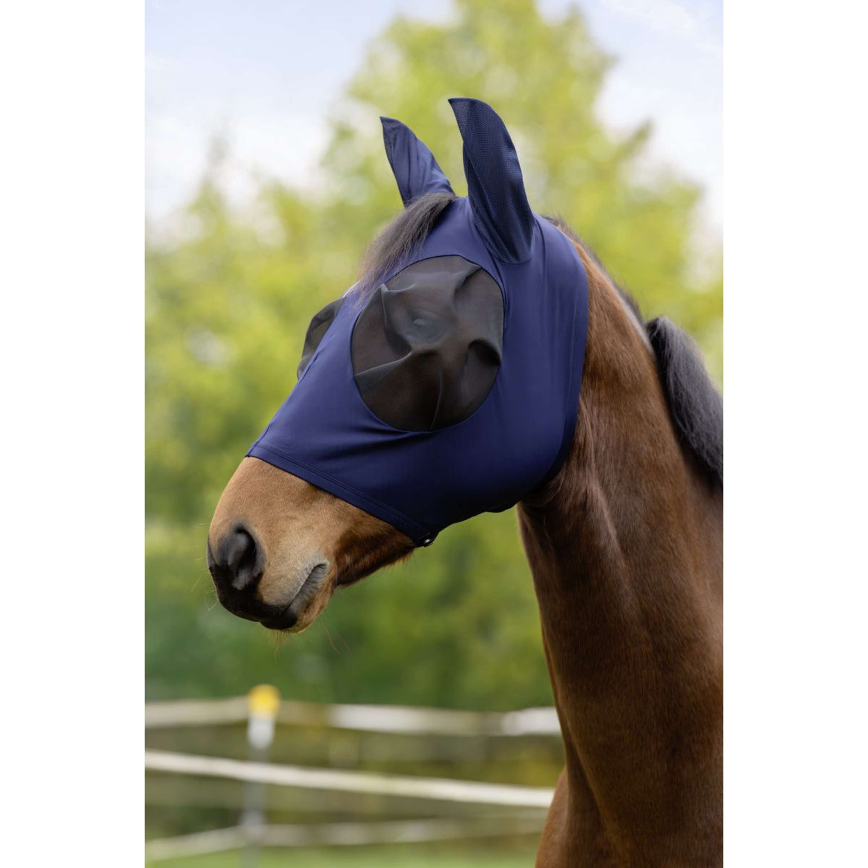 Covalliero Fly Mask FinoStretch Navy