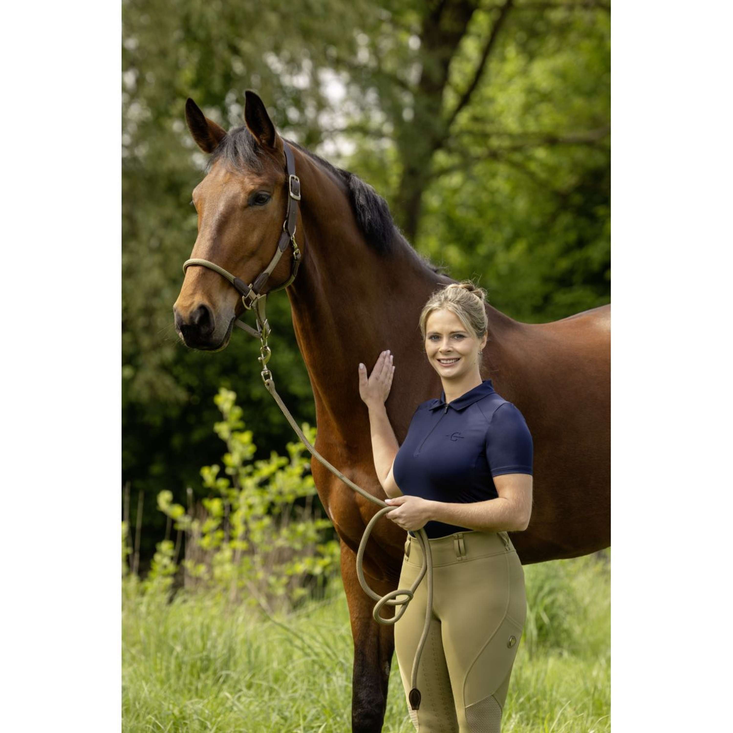 Covalliero Polo SS26 Women Dark Navy