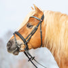 Kieffer Bridle Ultrasoft Haflinger Black/White Stones