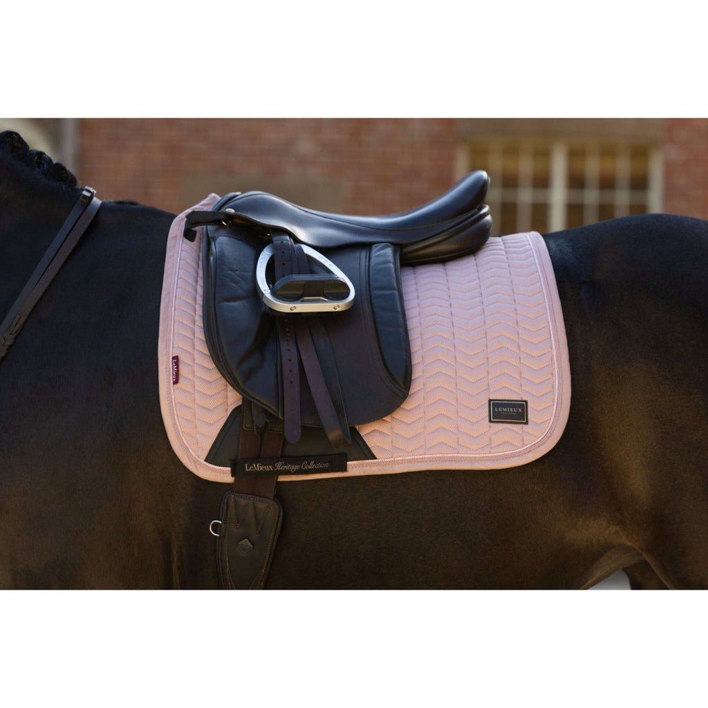 LeMieux Saddlepad Heritage Herringbone Square Dressage Wild Rose
