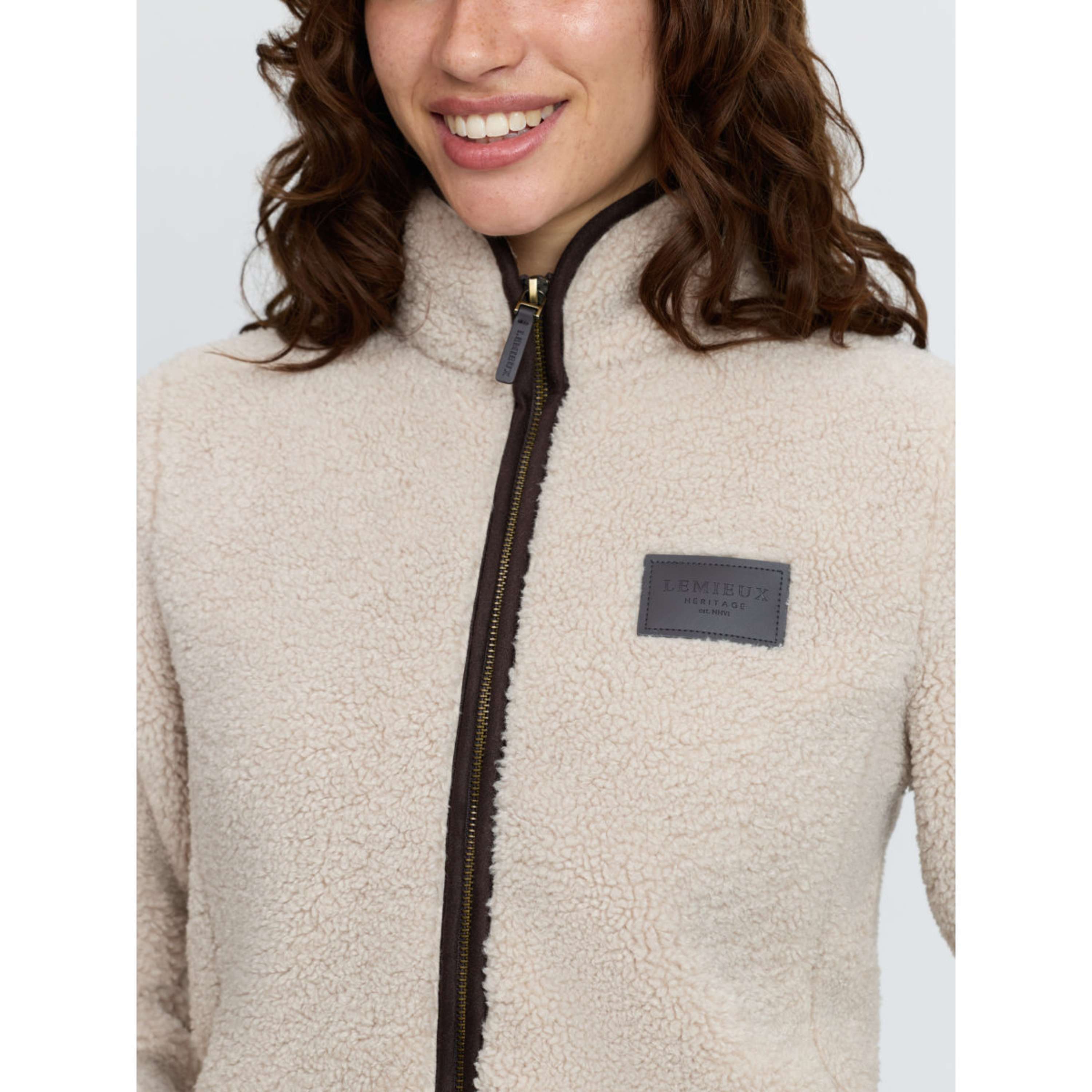 LeMieux Zip-Hoodie Heritage Borg Zip Through Stone