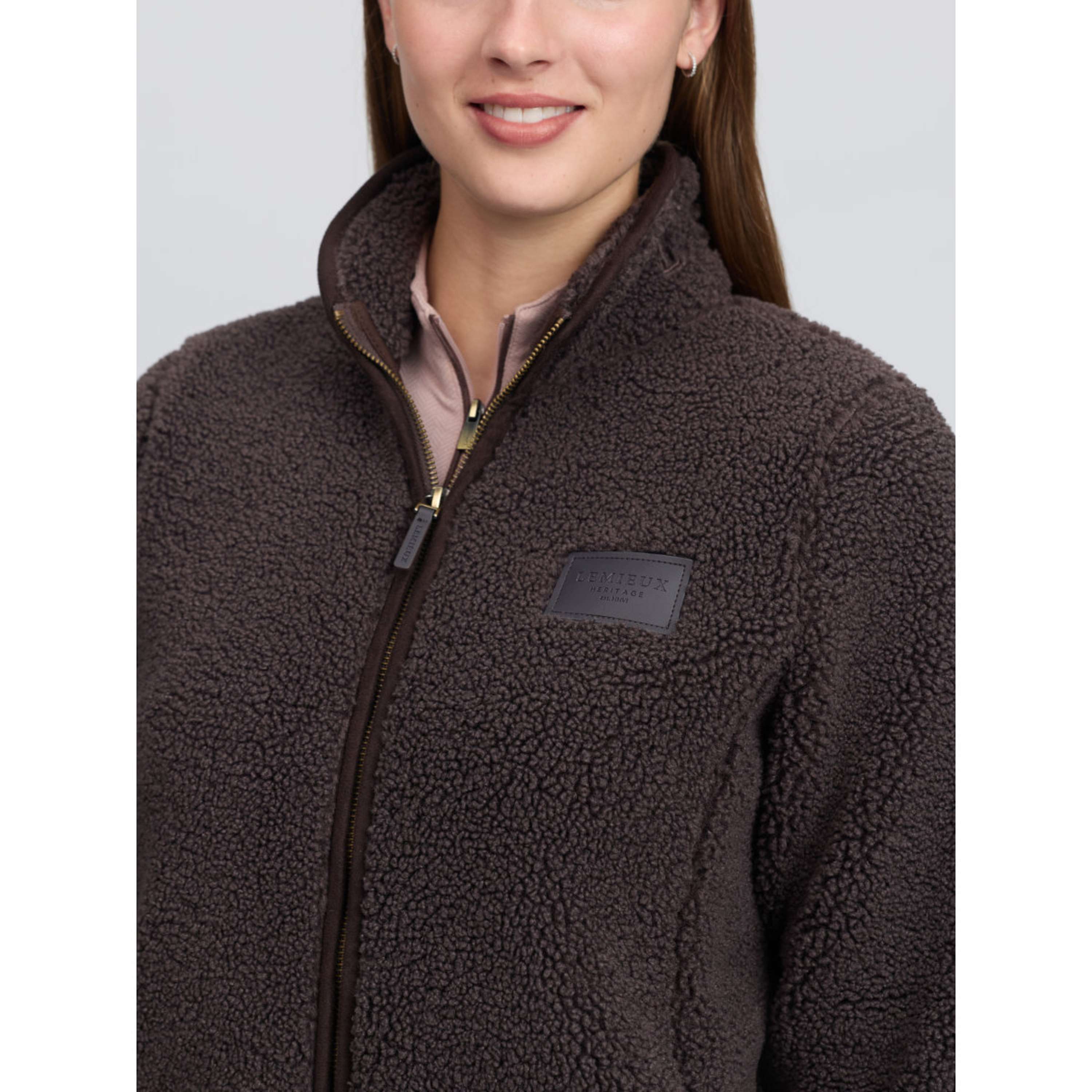 LeMieux Zip-Hoodie Heritage Borg Zip Through Cocoa