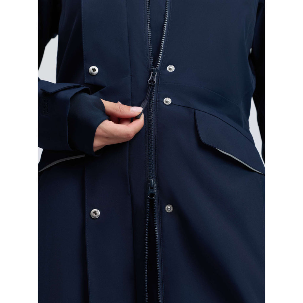 LeMieux Long Coat Stormwear Performance Riding Navy