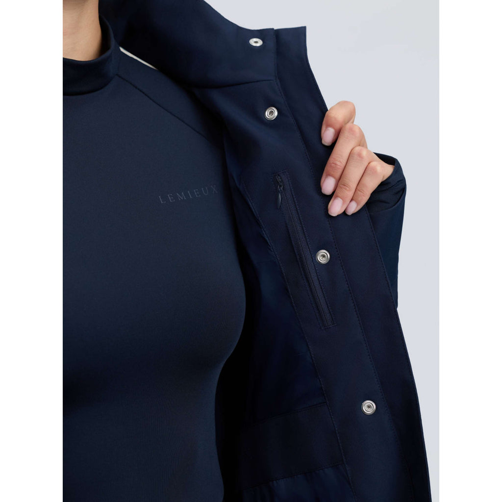 LeMieux Long Coat Stormwear Performance Riding Navy