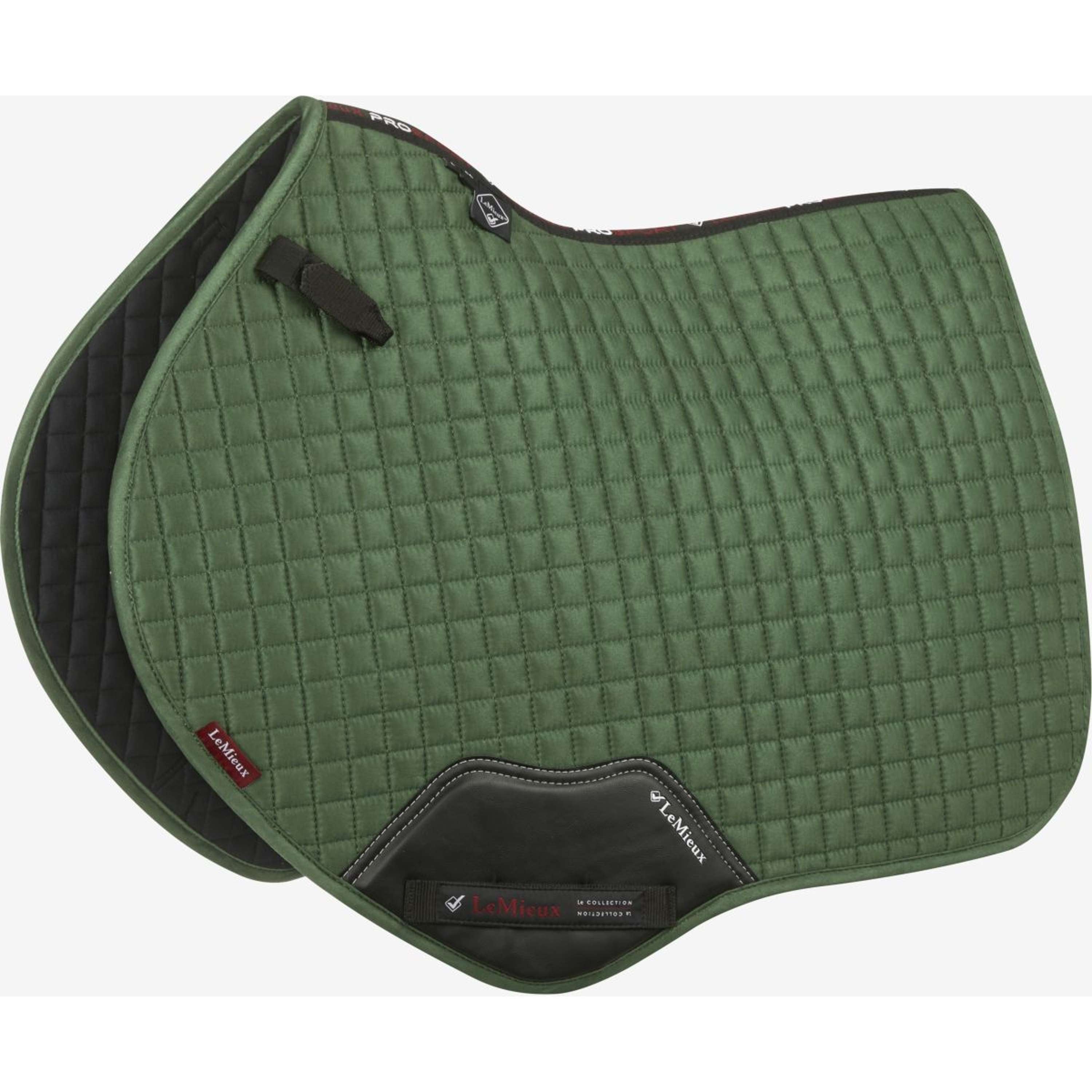 LeMieux Saddlepad Suede Square Close Contact Hunter Green