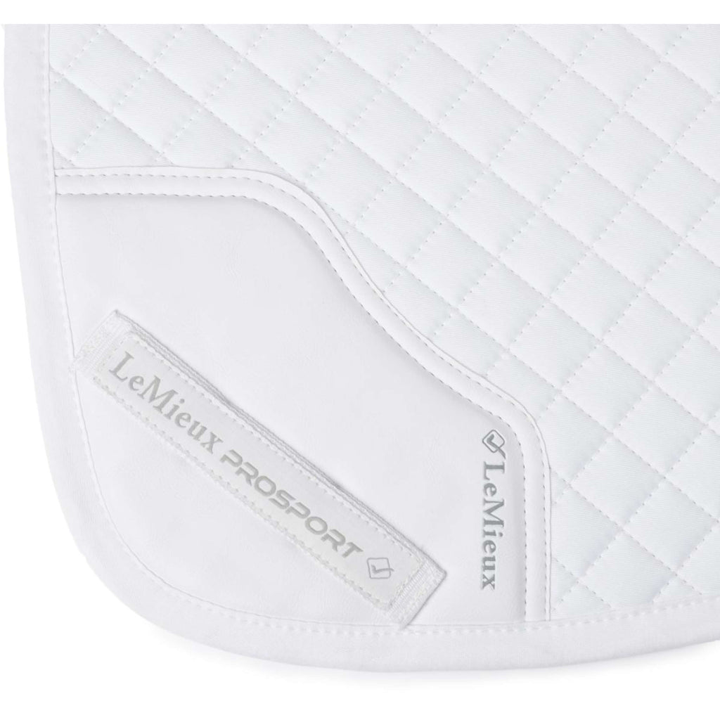 LeMieux Saddlepad Cotton Half Square Close Contact White