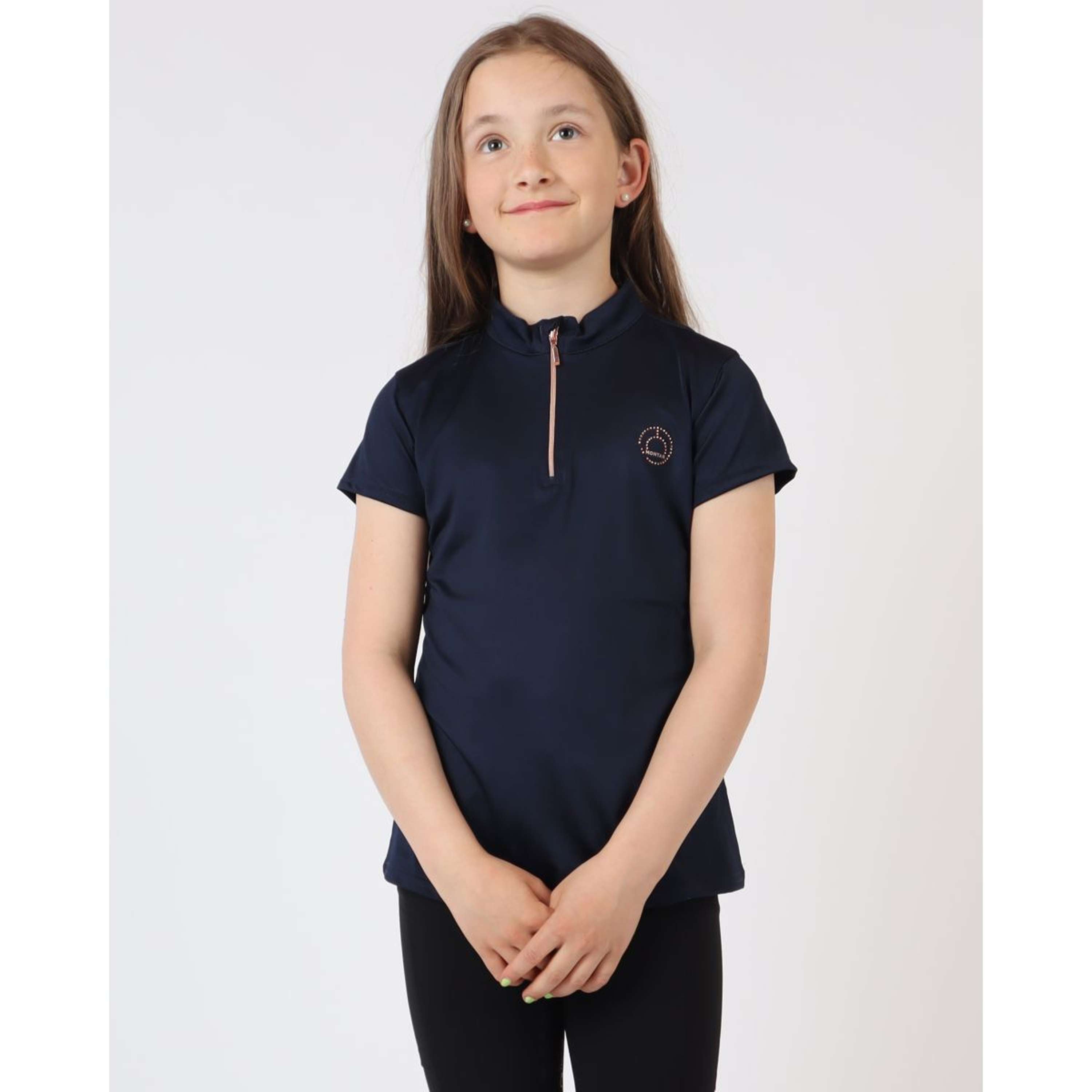 Montar Poloshirt Everly Rosegold Junior Navy