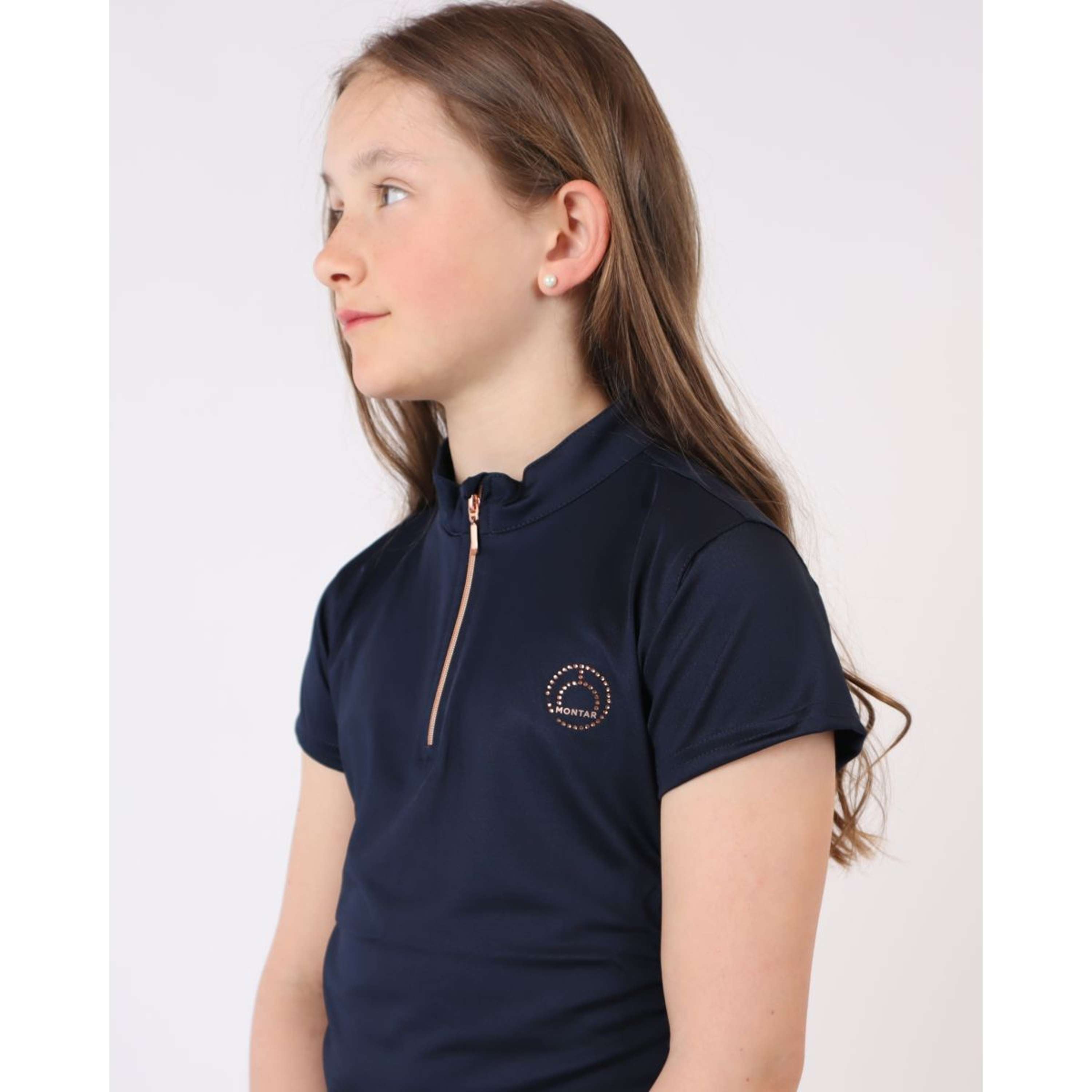 Montar Poloshirt Everly Rosegold Junior Navy