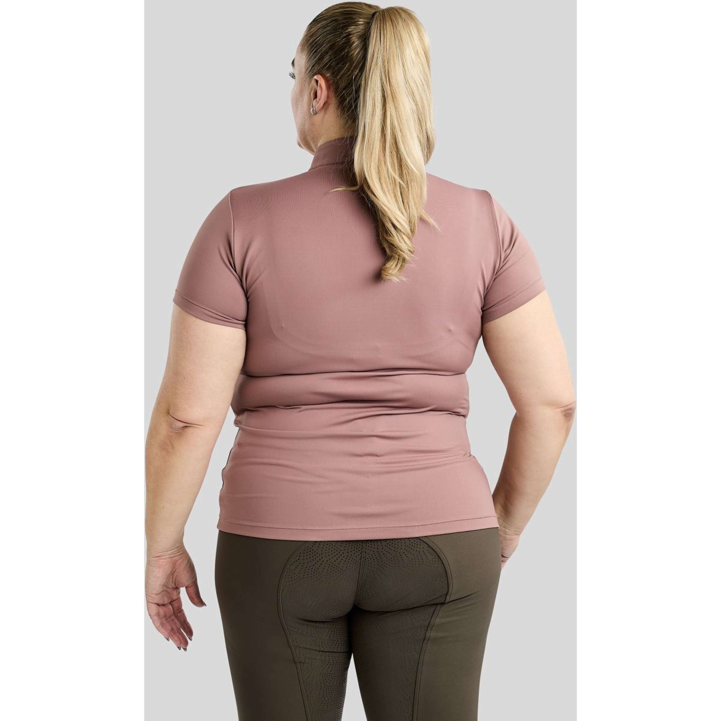 Montar Poloshirt Everly Crystal Logo Curve Dusty Rose