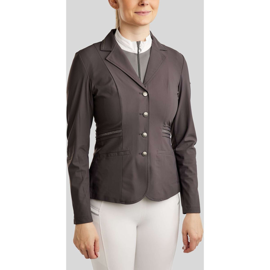 Montar Competition Jacket MoPearl Pintucks Gun Metal Crystals Slate Grey